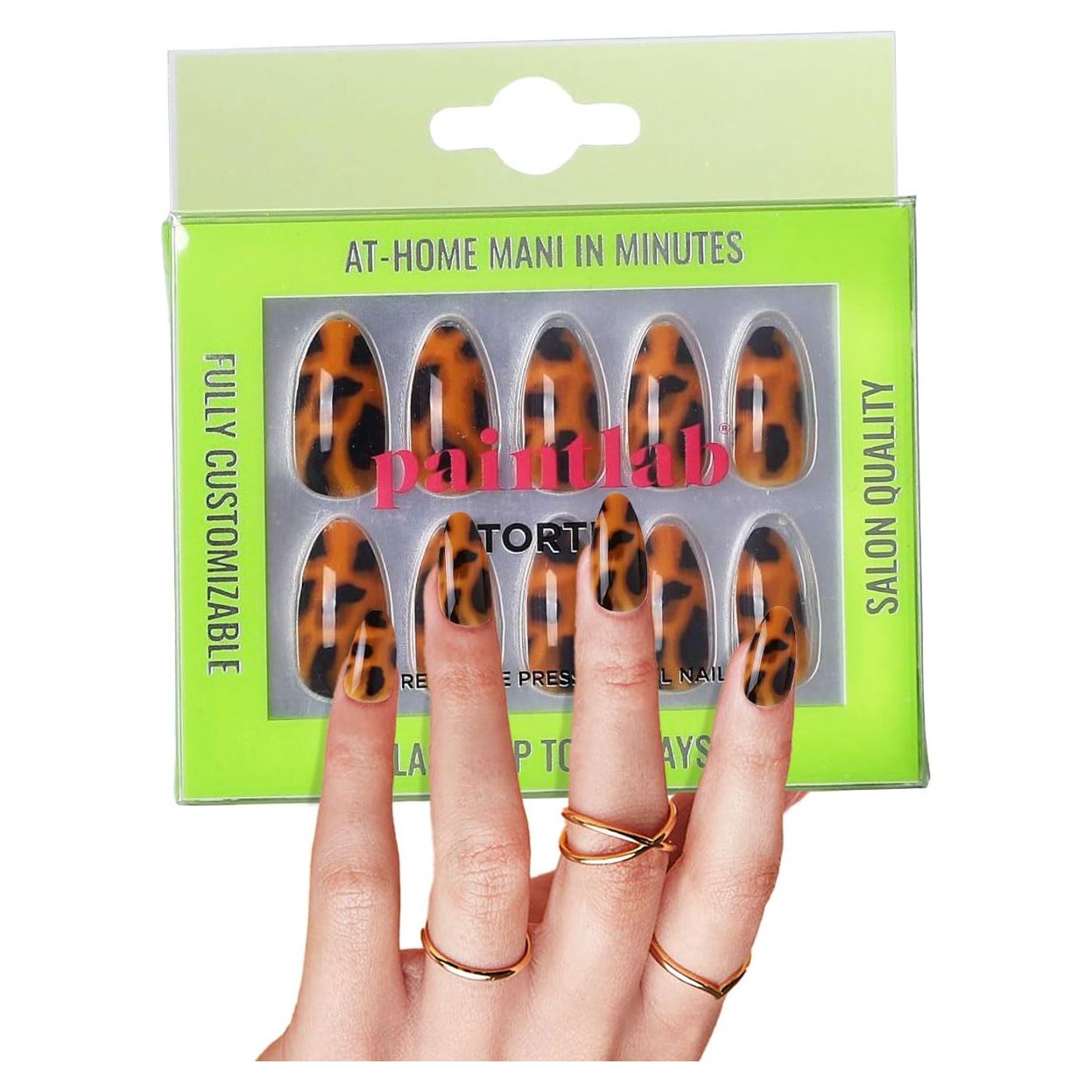 Kit de Manicura PaintLab - Uñas Postizas Tortuga 24 Piezas