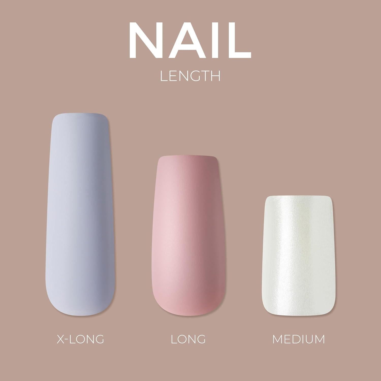 KISS Gel Fantasy Uñas Postizas Rosa Claro Medianas 28 Uñas