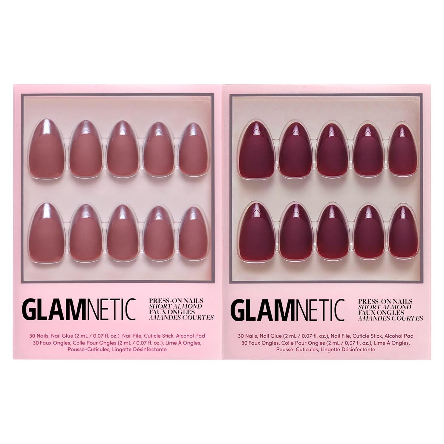 Kit de Uñas Postizas Glamnetic - Terra y Merlot, Reutilizables