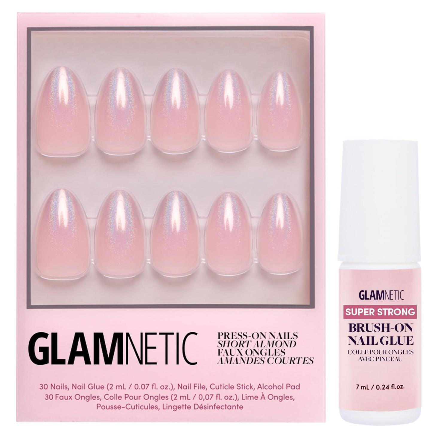 Kit Uñas Postizas Glamnetic Tormenta Invernal 30 Uñas Cortas