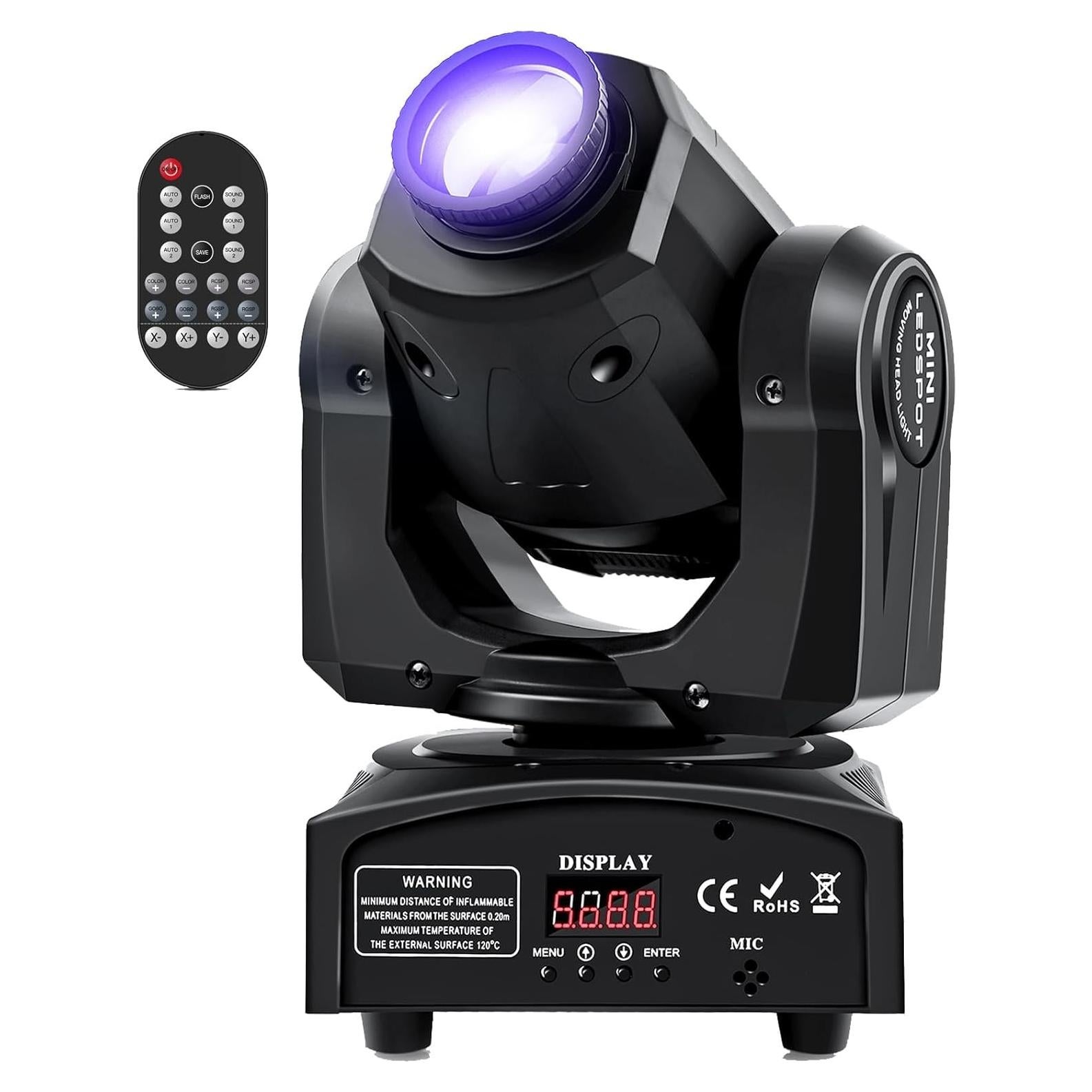 U`King Luz de Cabeza Móvil LED 60W DMX 11 Canales para Fiesta