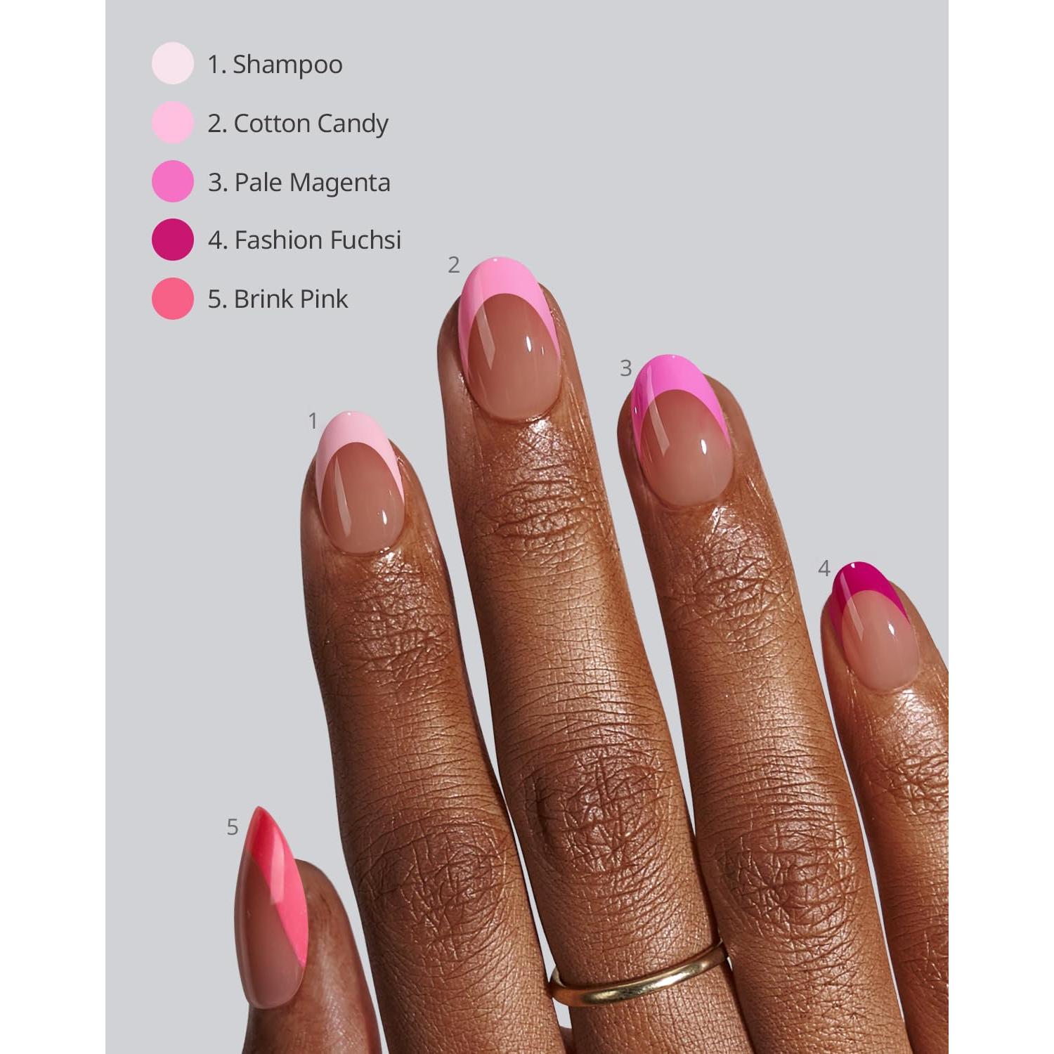 Uñas Postizas BTArtboxnails Punta Francesa Rosa 160 Pzas
