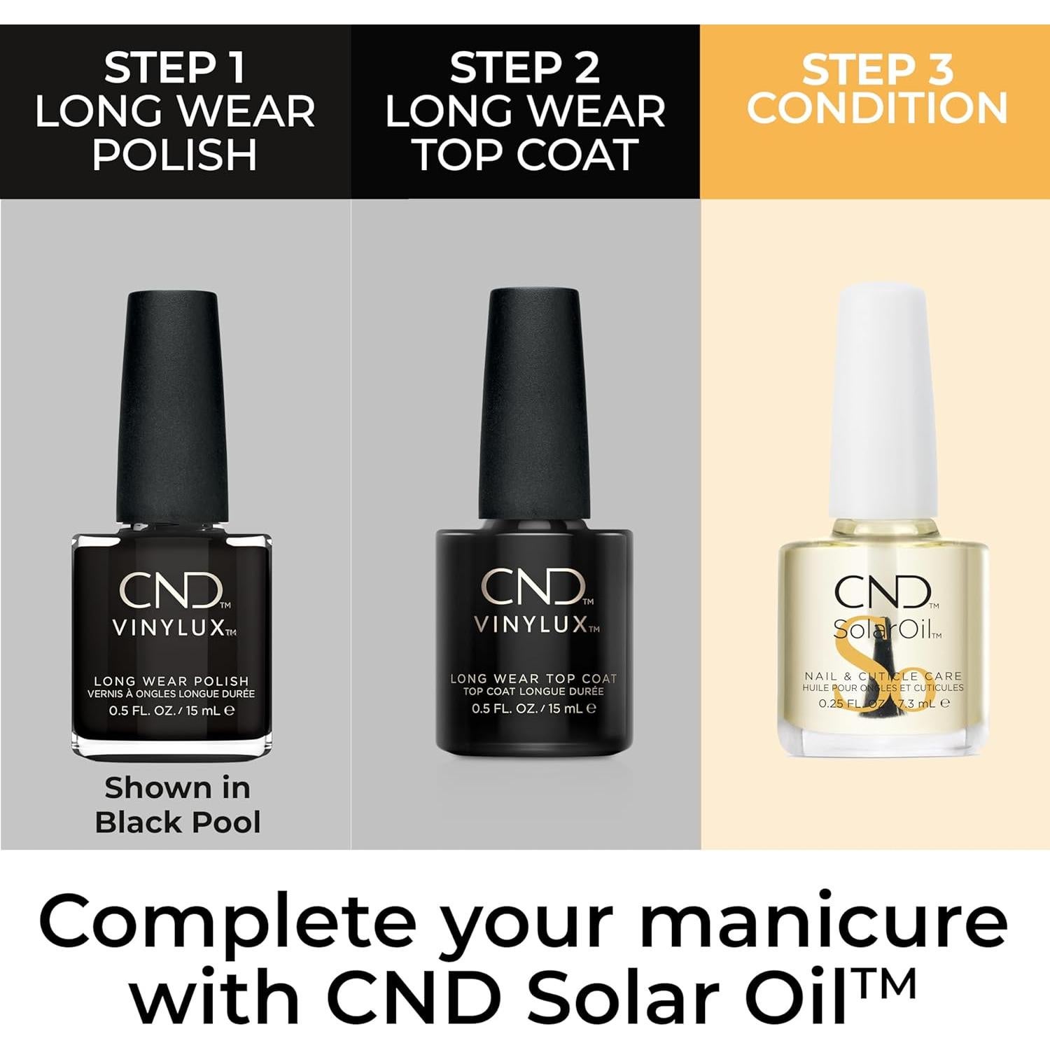 Laca de Uñas CND Vinylux Negra 14.79 ml Brillo Gel