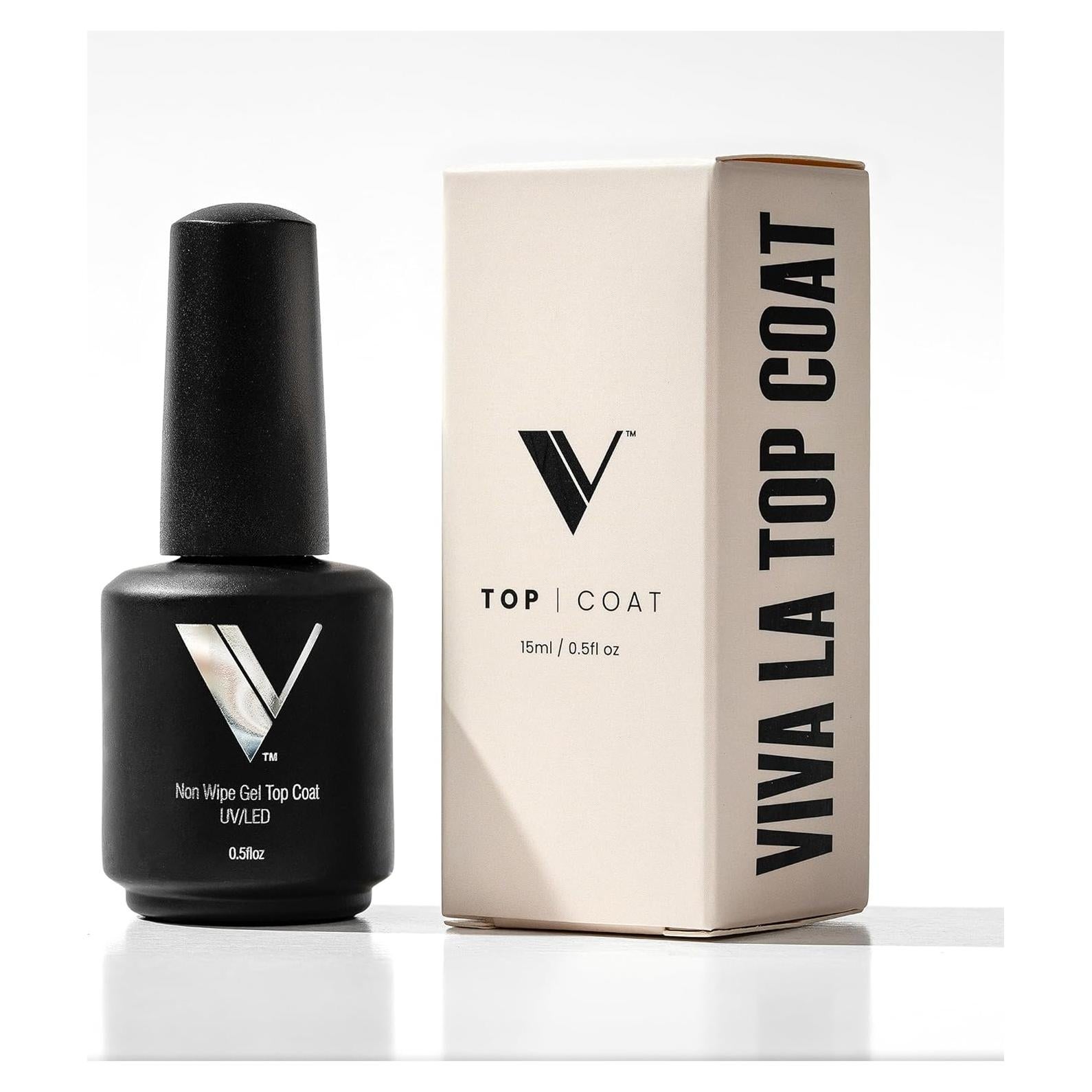 Top Coat en Gel V Beauty Pure 15ml - Brillante y Duradero