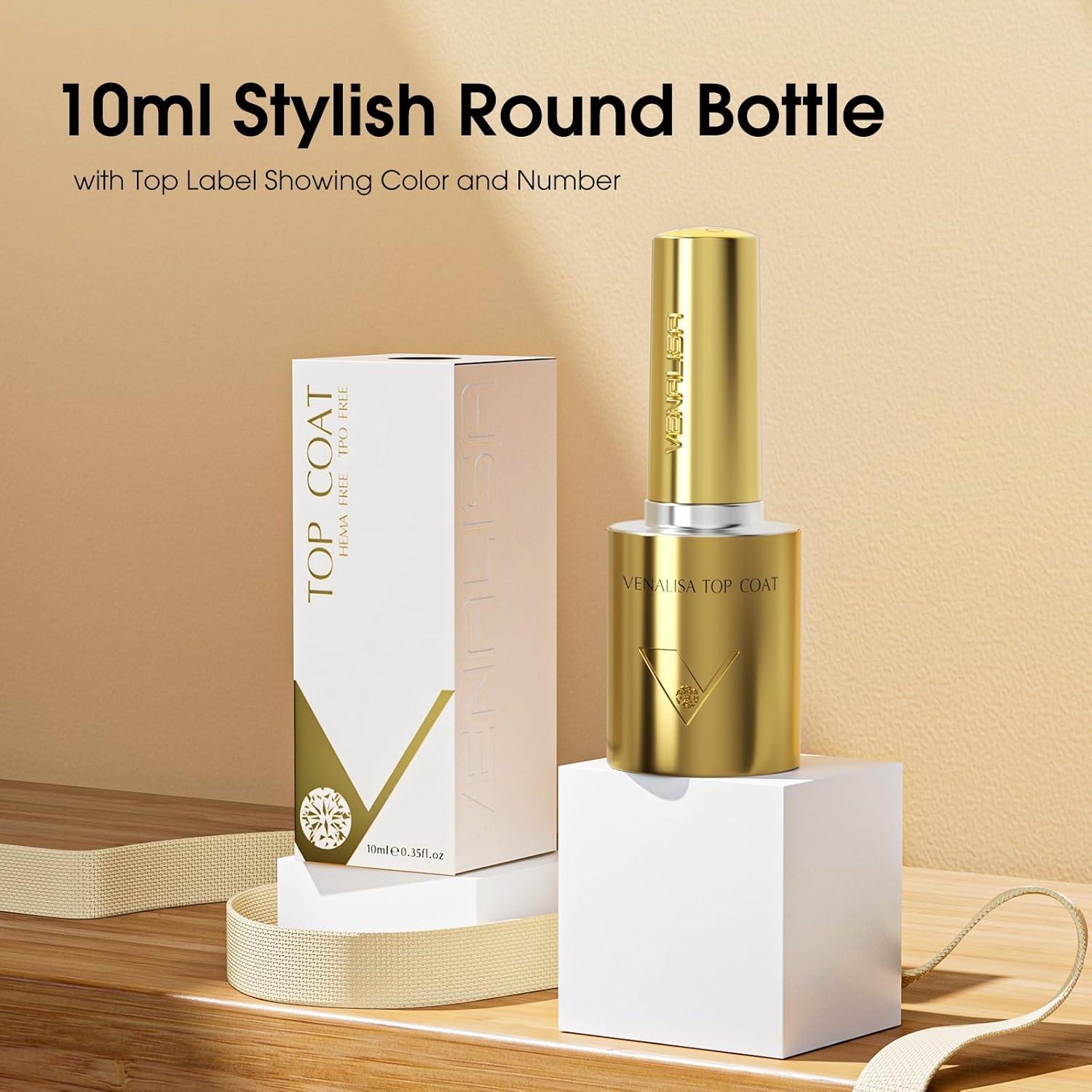 Top Coat Gel VENALISA No Wipe - Brillo Alto 59g