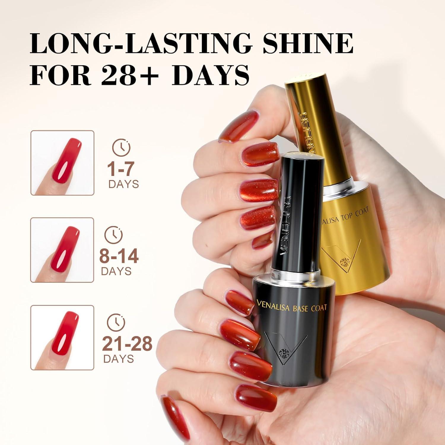 Top Coat Gel VENALISA No Wipe - Brillo Alto 59g