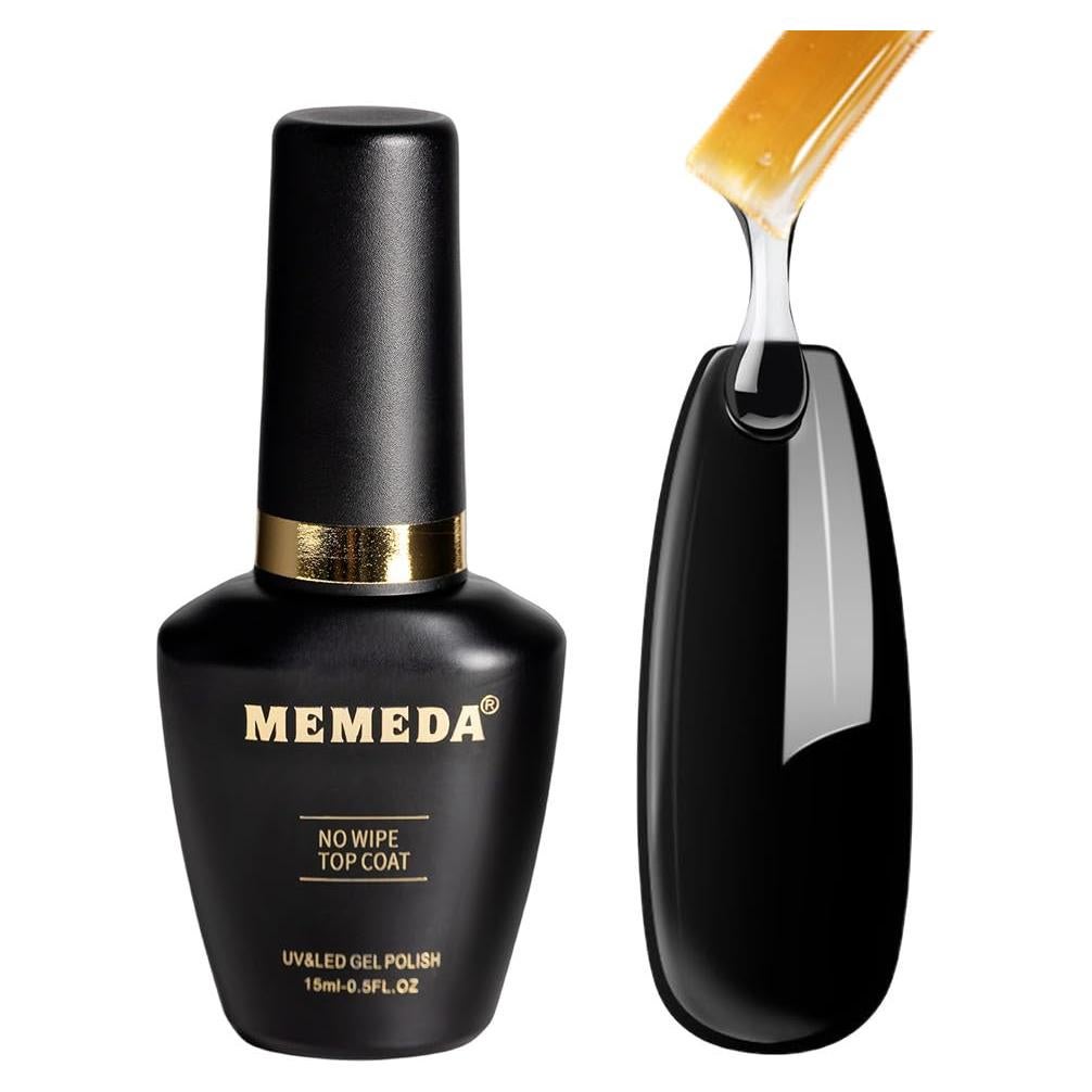 Gel Top Coat Sin Limpieza MEMEDA 15ml Brillo Alto Duradero