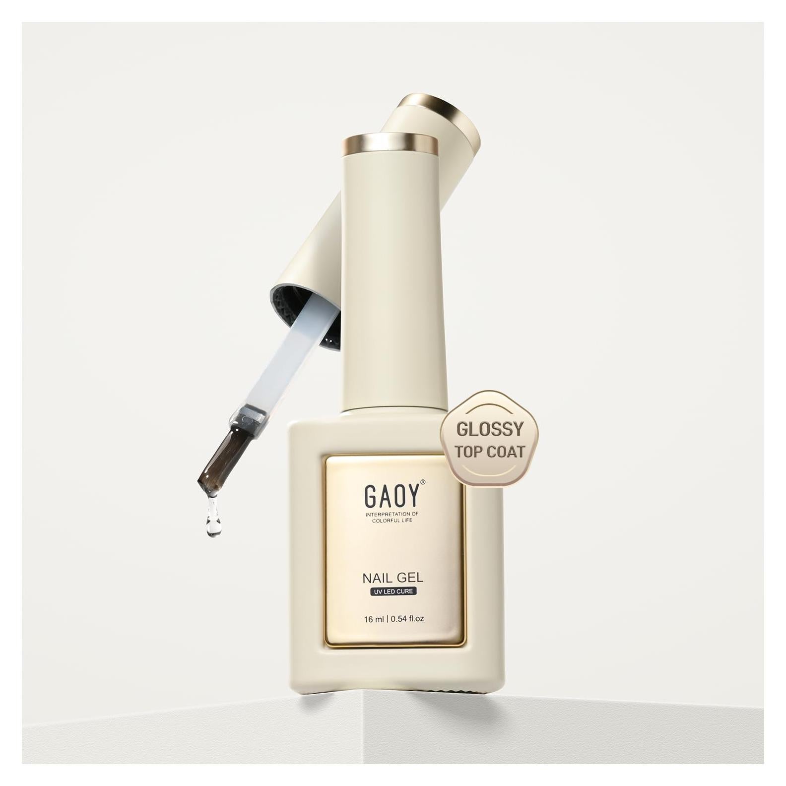 Gel Capa Superior Brillo GAOY 16ml para Esmalte de Uñas UV