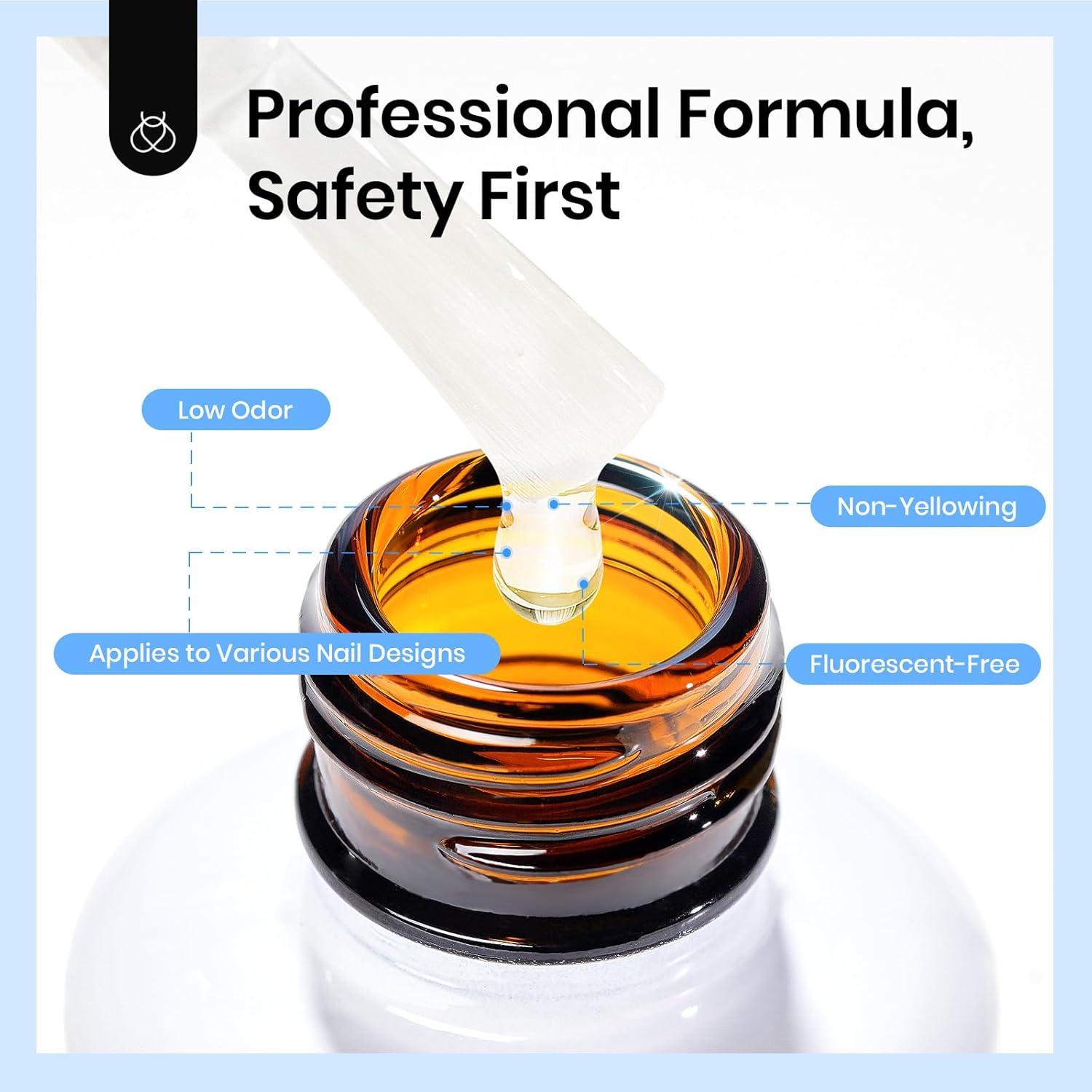 Top Coat Brillante Beetles 20ml Gel Transparente UV LED