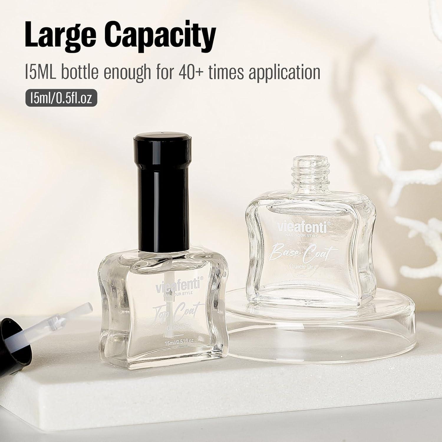 Esmalte de Uñas Capa Base y Superior Vieafenti 15ml Secado Rápido