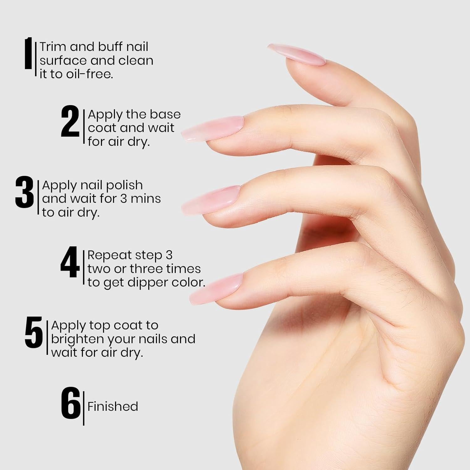 Esmalte de Uñas Capa Base y Superior Vieafenti 15ml Secado Rápido