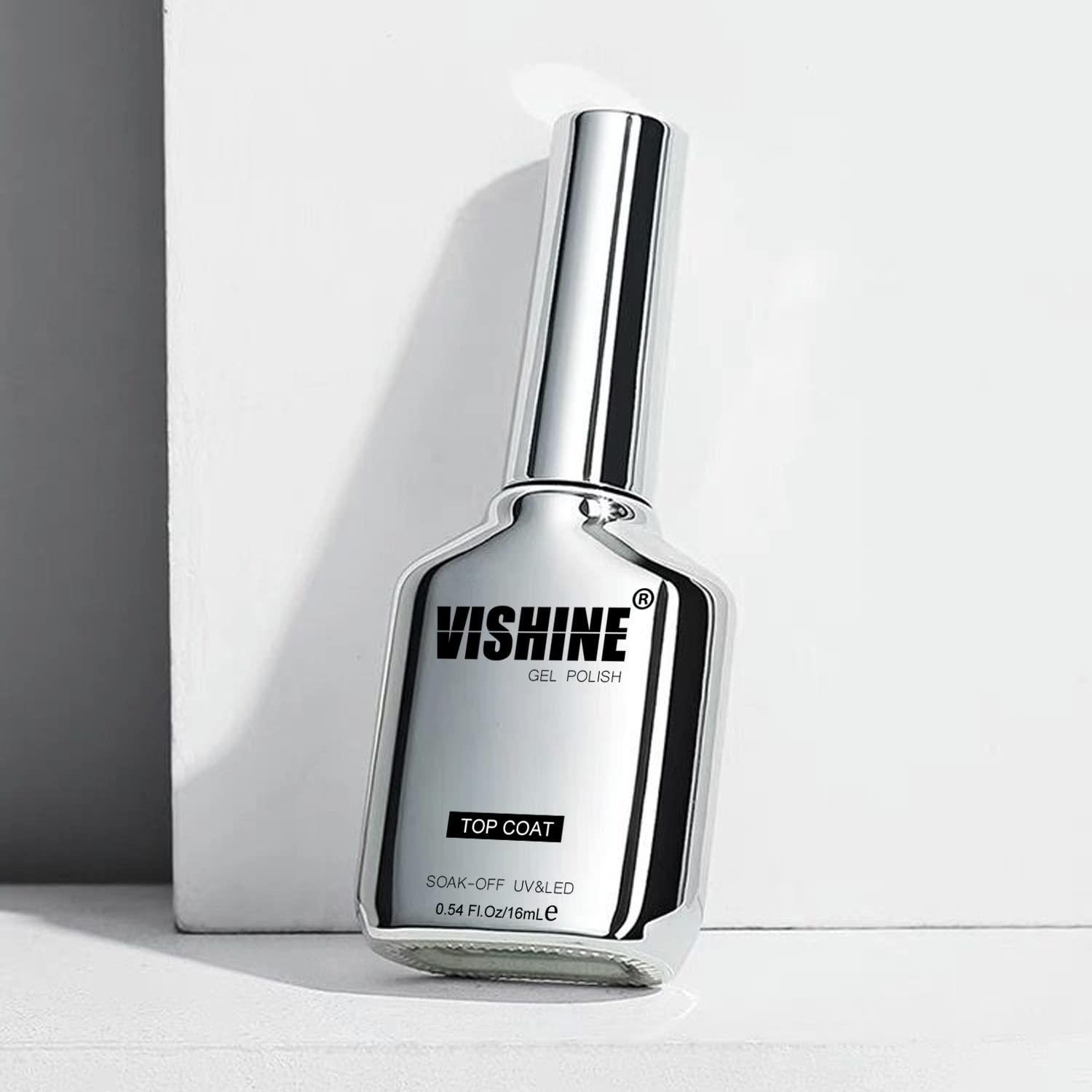 Capa Superior Brillante Vishine 2Pcs 16ml Larga Duración