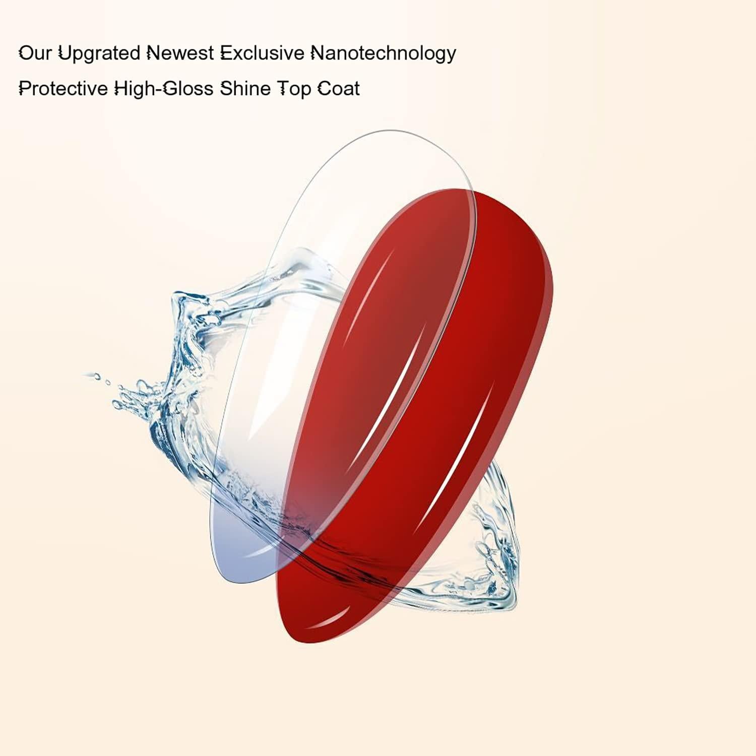 Capa Superior Brillante Vishine 2Pcs 16ml Larga Duración