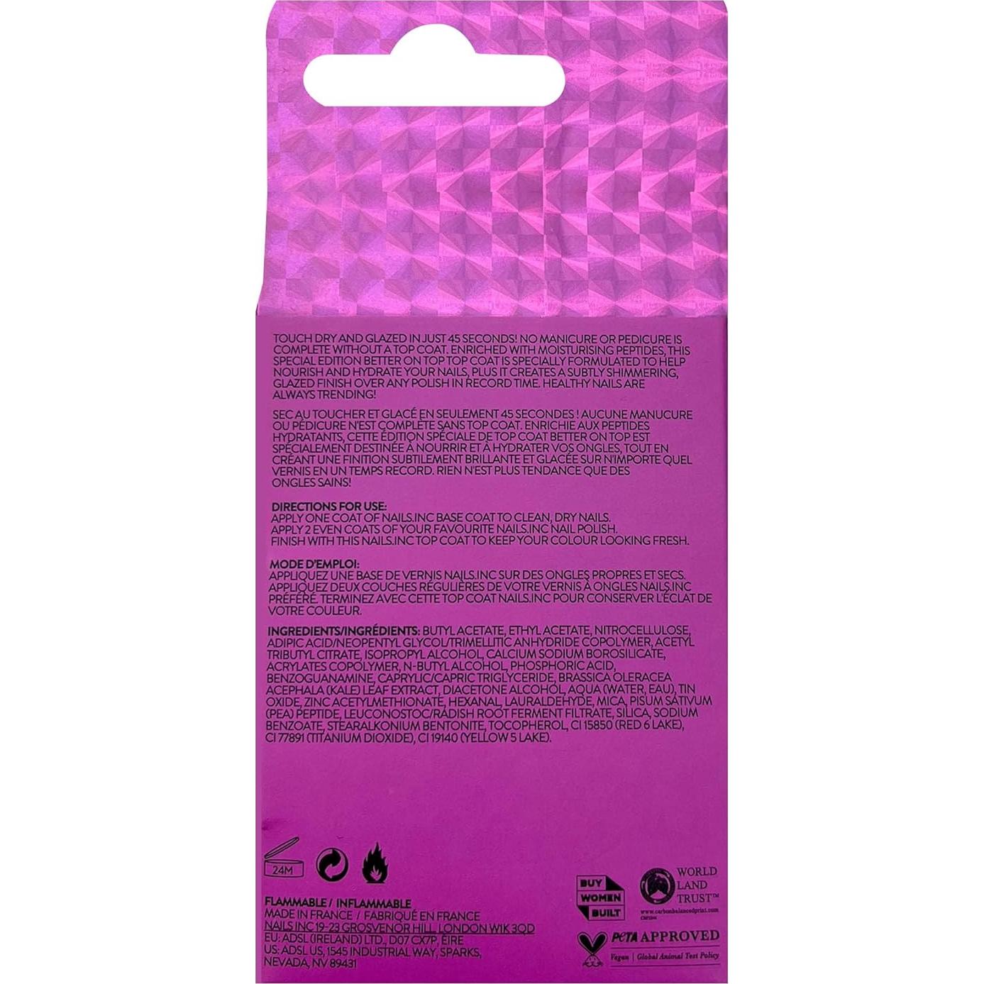 Capa Superior Brillante Nails Inc Mejor Encima 13.93 ml