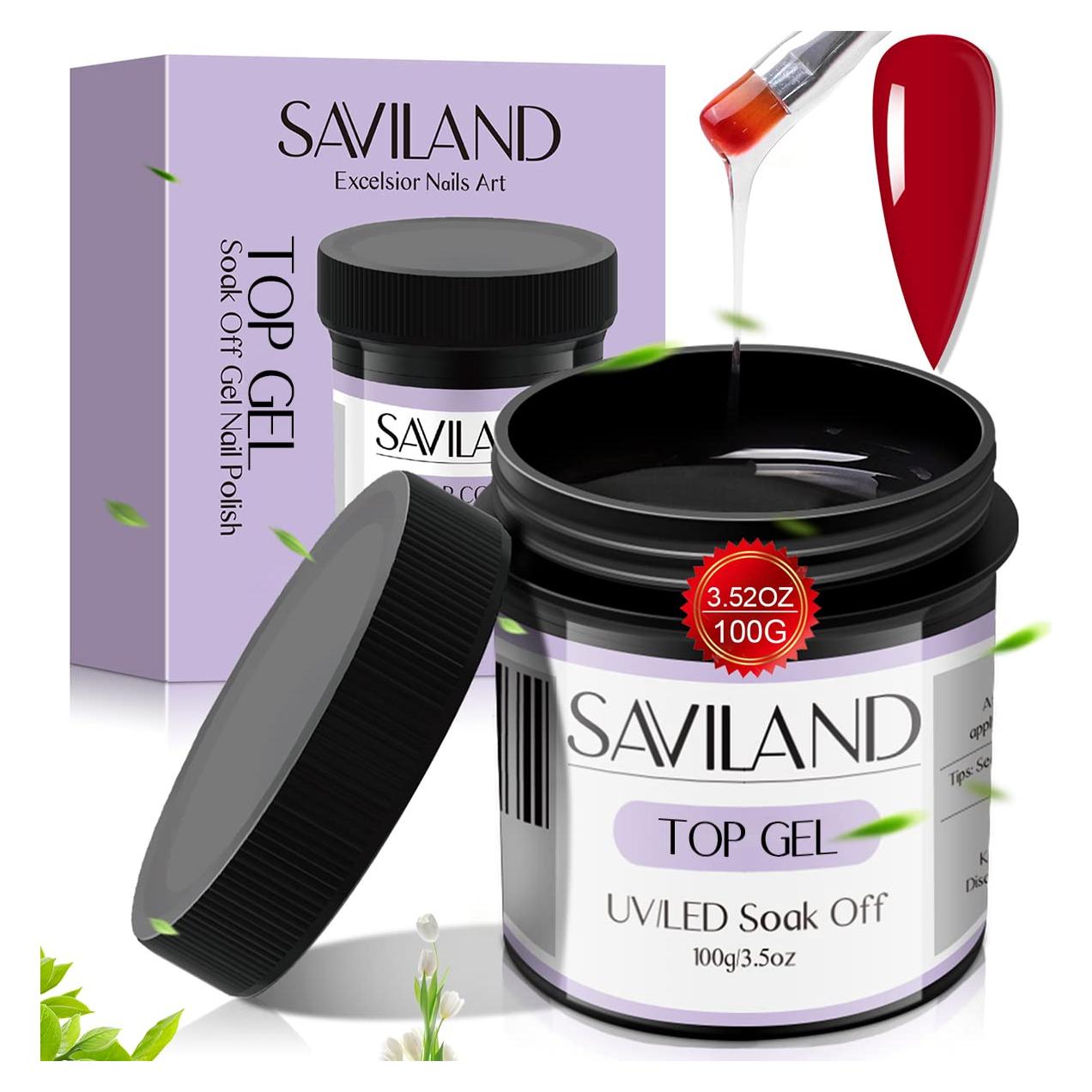 Top Gel Coat SAVILAND 100g Transparente Soak Off UV LED