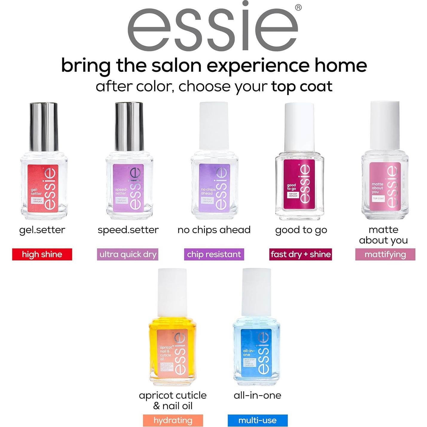 Top Coat Esmalte de Uñas Essie No Chips Ahead 13.6 ml Vegano