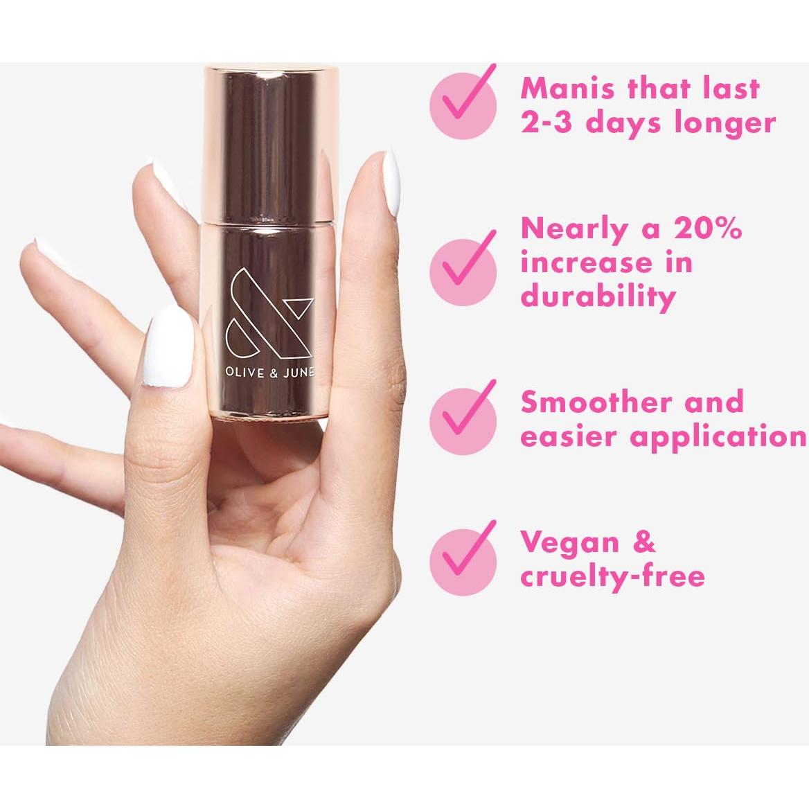 Base para Uñas Olive & June | Aumenta Durabilidad 20% | 15-Free