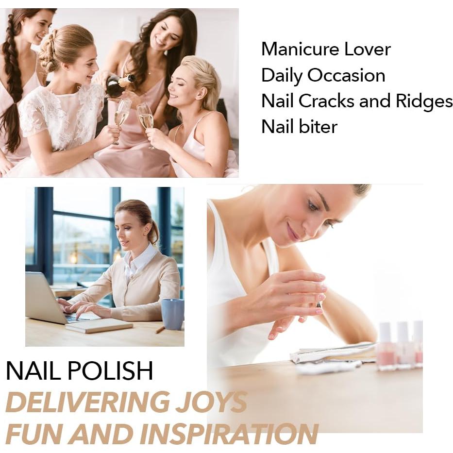 Esmalte de Uñas 2 en 1 COSMOO Base y Top Coat Transparente 8.5ml