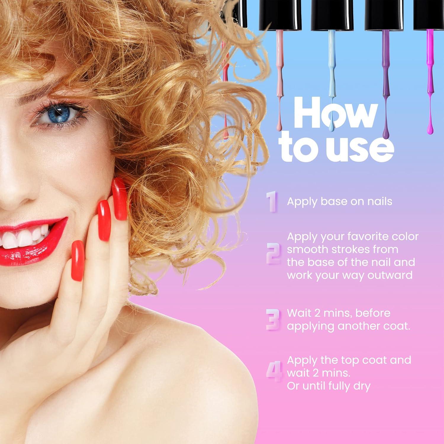 Set de Esmalte de Uñas en Gel Nicole Miller - 20 Piezas, 16 Colores Brillantes