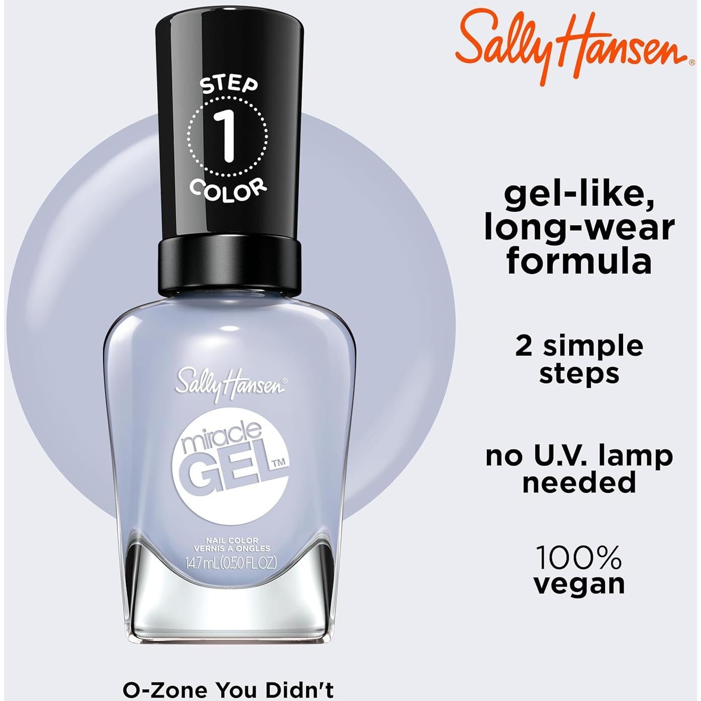 Esmalte de Uñas Sally Hansen Miracle Gel 14.79 ml Morado O-Zone