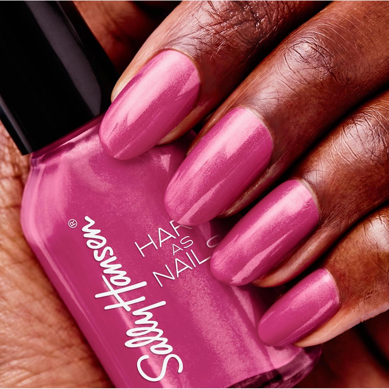 Sally Hansen Hard as Nails, Unbreakable Heart, Long Lasting, Chip Resistant, Opaque, Shimmery Pink Nail Polish