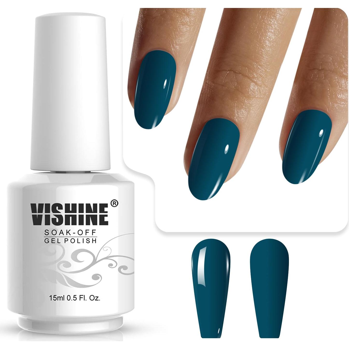Esmalte de Uñas Gel UV Vishine Teal 036 15ml Duradero