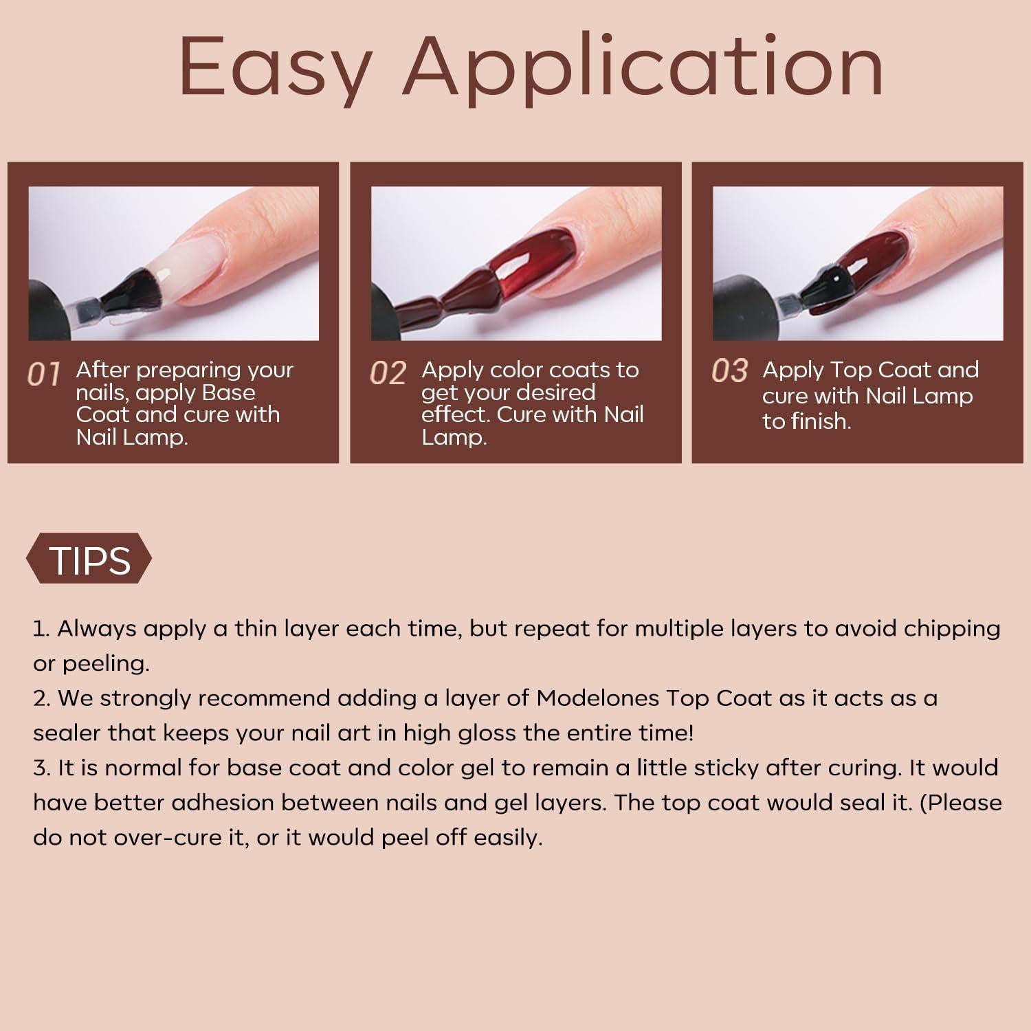 Kit de Esmalte en Gel Modelones 6 Colores Tonos Nude