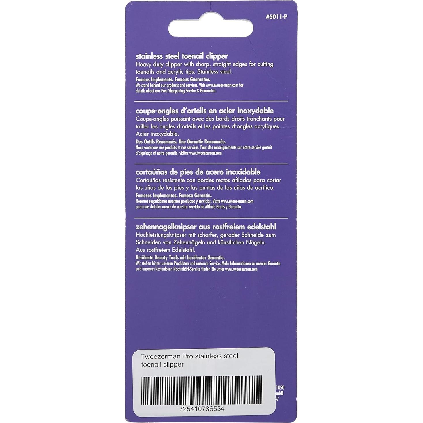 Cortador de Uñas Profesional Tweezerman 5011-P Acero Inoxidable