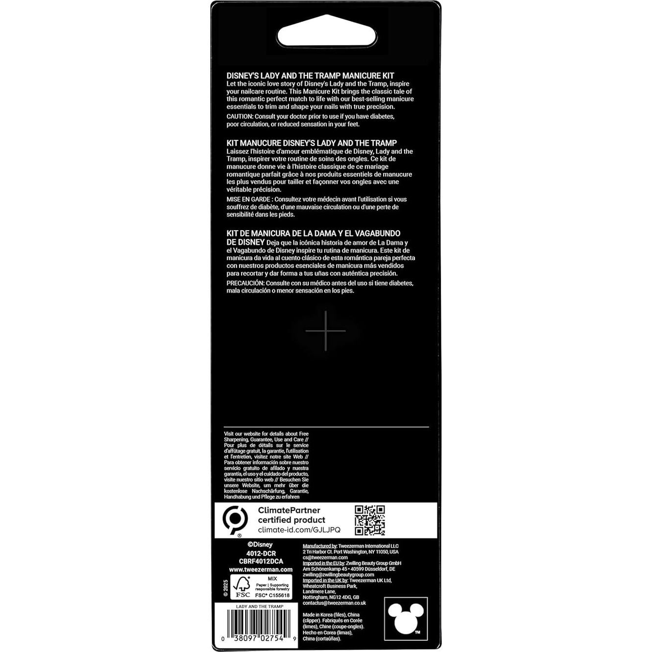 Kit de Manicura Tweezerman La Dama y el Vagabundo - Cortador y Limas