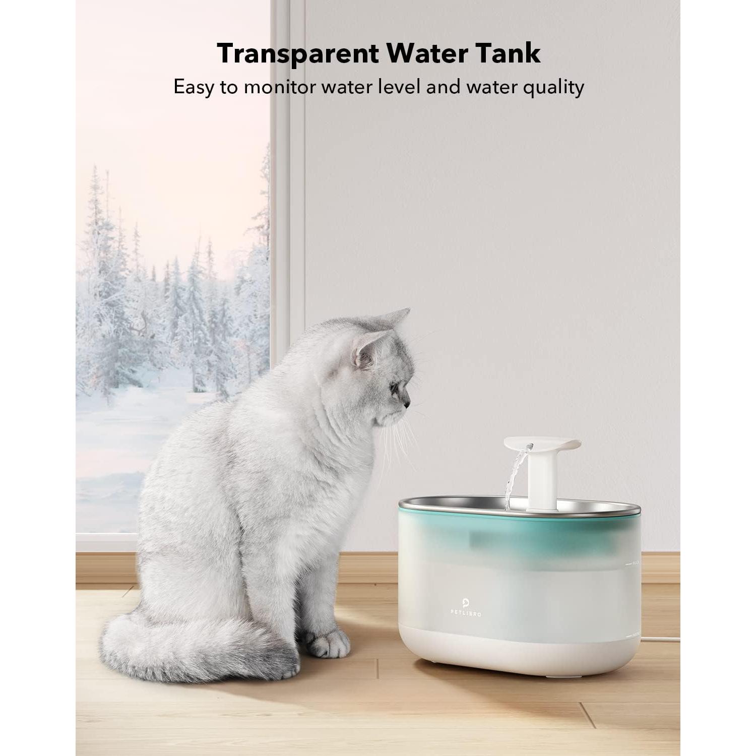 Fuente de Agua Automática PETLIBRO 2.1L Acero Inoxidable