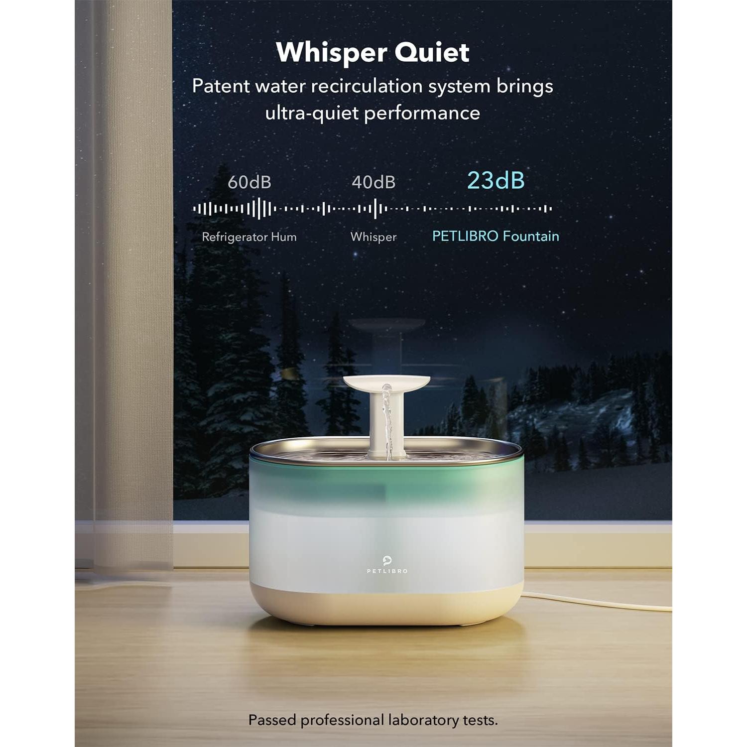 Fuente de Agua Automática PETLIBRO 2.1L Acero Inoxidable