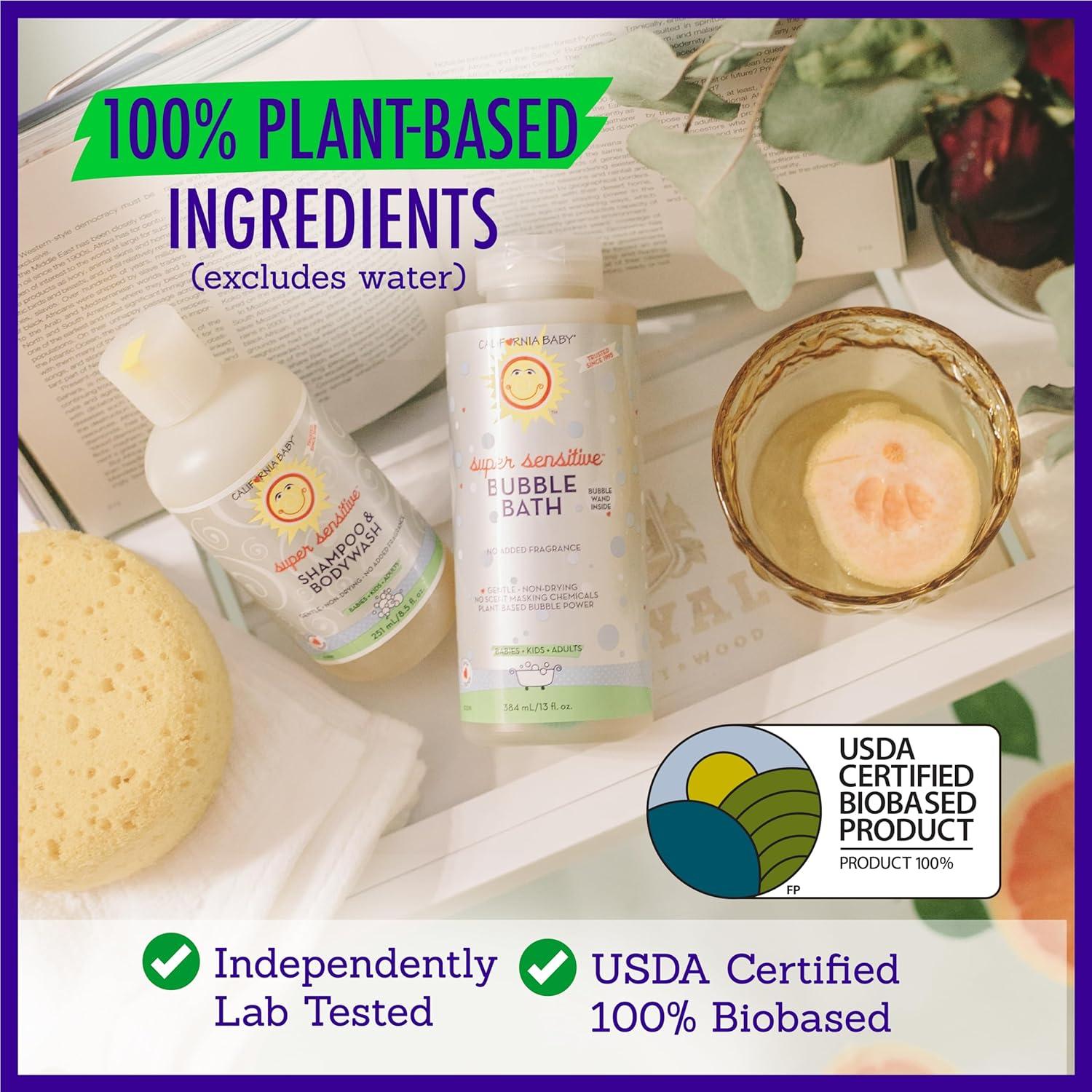 Baño de Burbujas Super Sensible California Baby 384 ml - Sin Fragancia