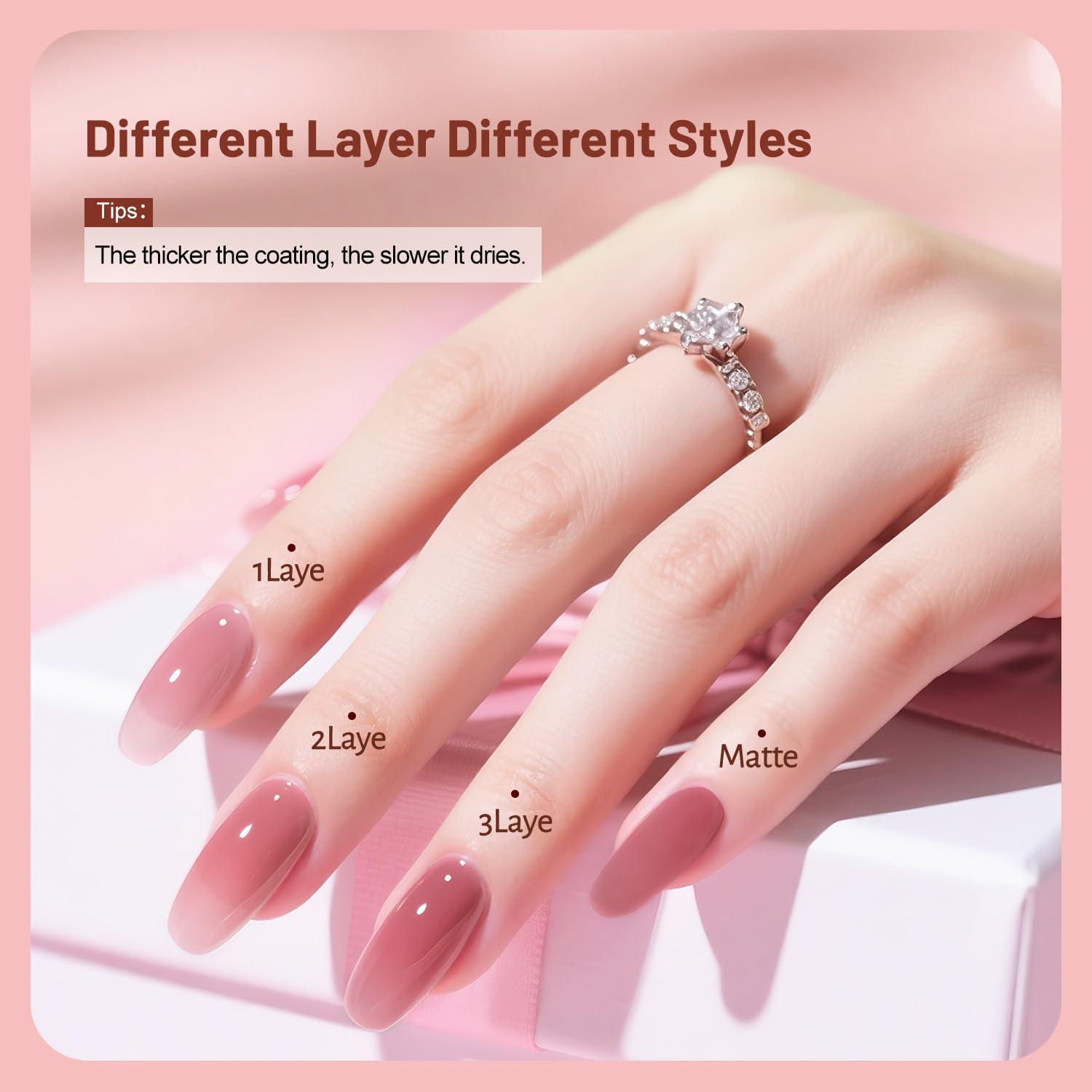 Juego de Esmalte de Uñas Jelly OpenLive 6 Colores 10ml Secado Rápido