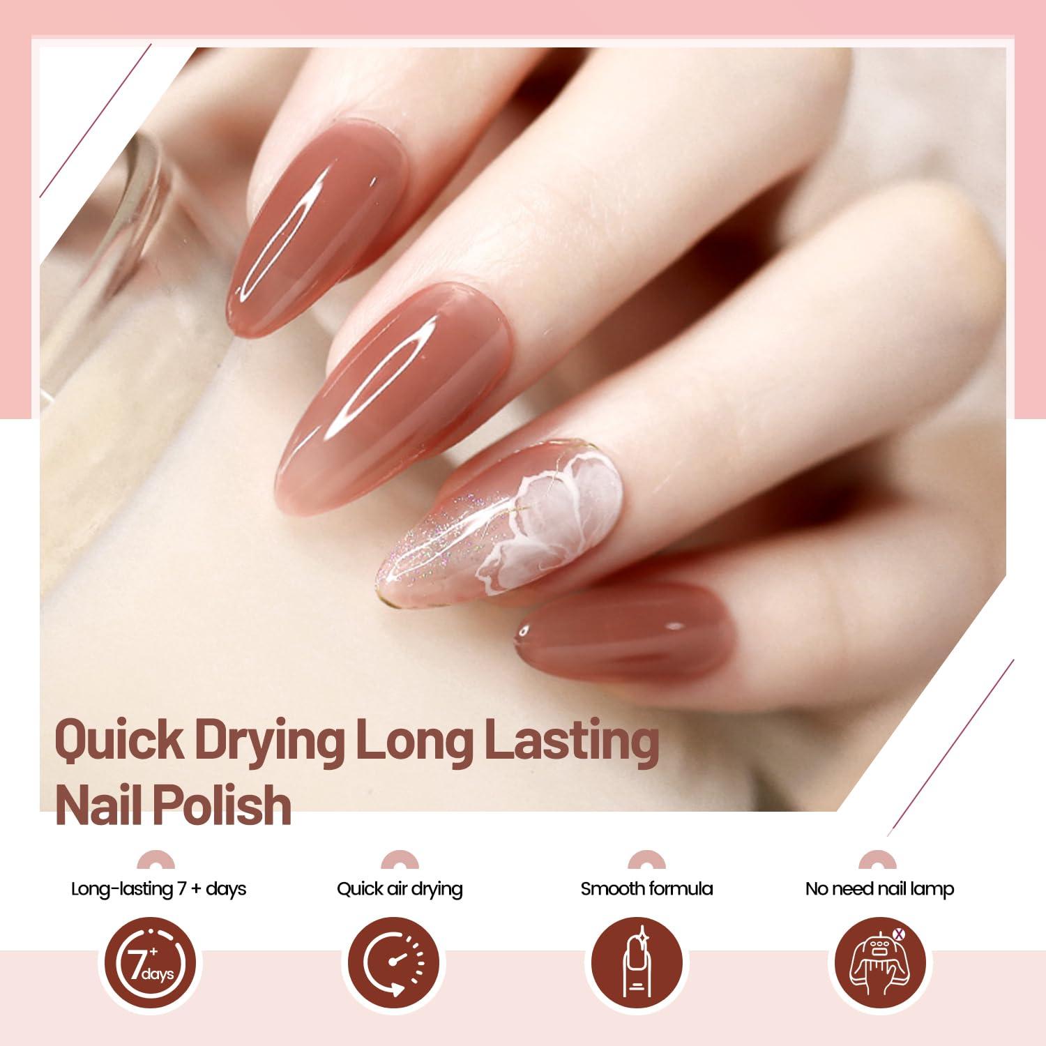 Juego de Esmalte de Uñas Jelly OpenLive 6 Colores 10ml Secado Rápido