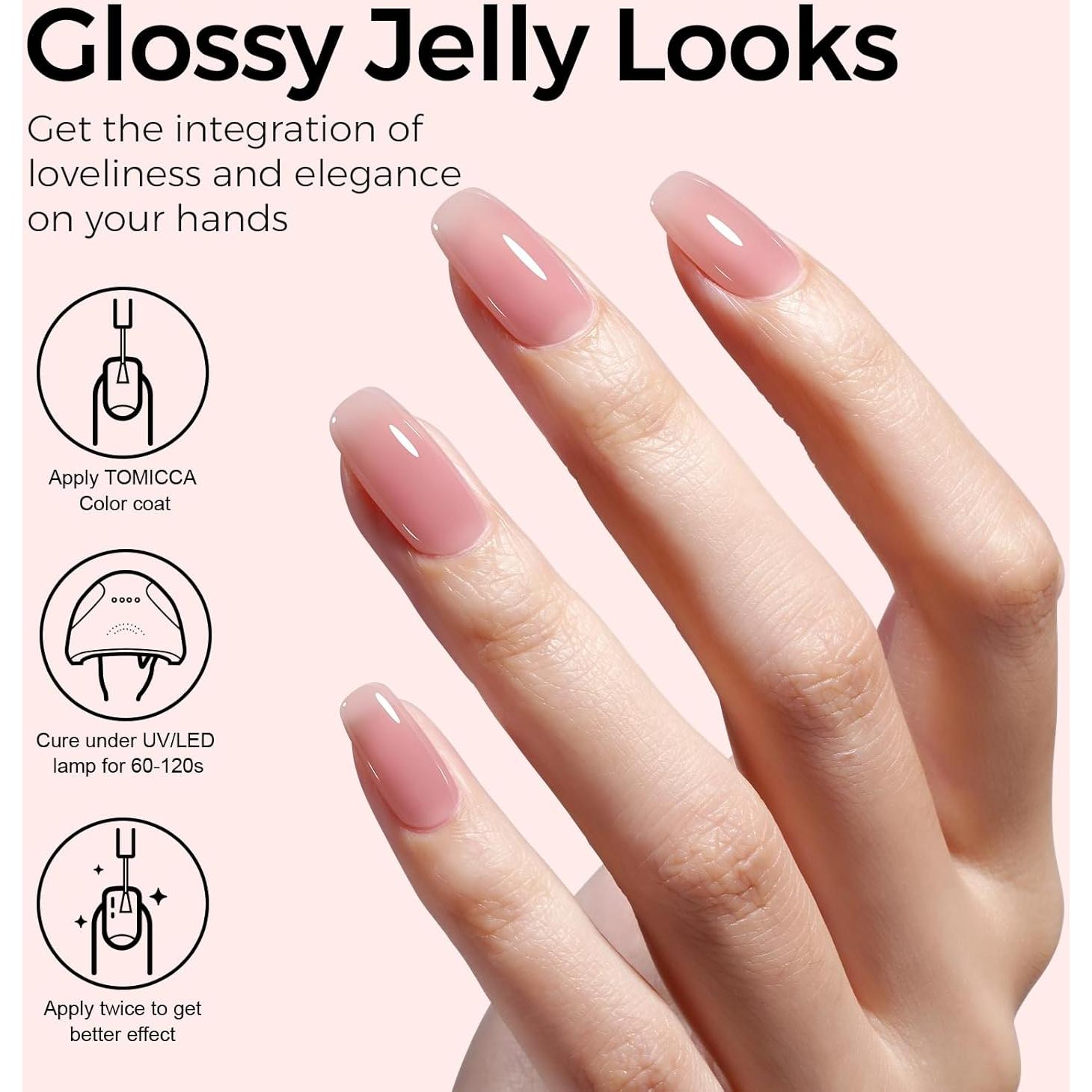 Esmalte de Uñas en Gel TOMICCA Rosa Jelly 045 - 49.6g