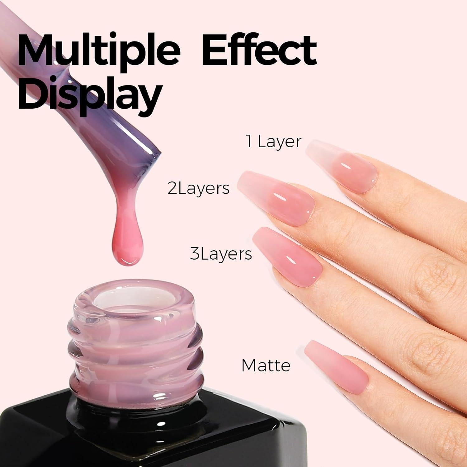 Esmalte de Uñas en Gel TOMICCA Rosa Jelly 045 - 49.6g