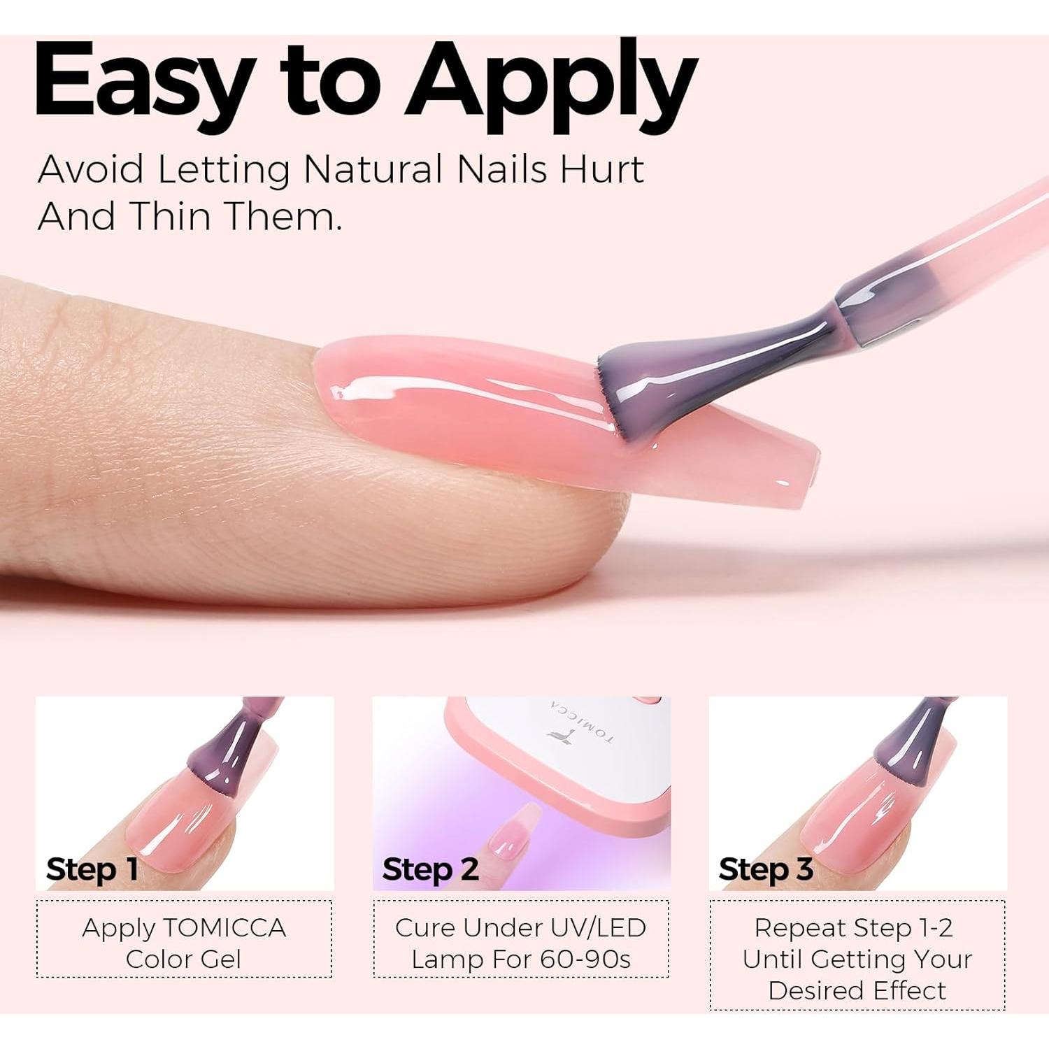 Esmalte de Uñas en Gel TOMICCA Rosa Jelly 045 - 49.6g