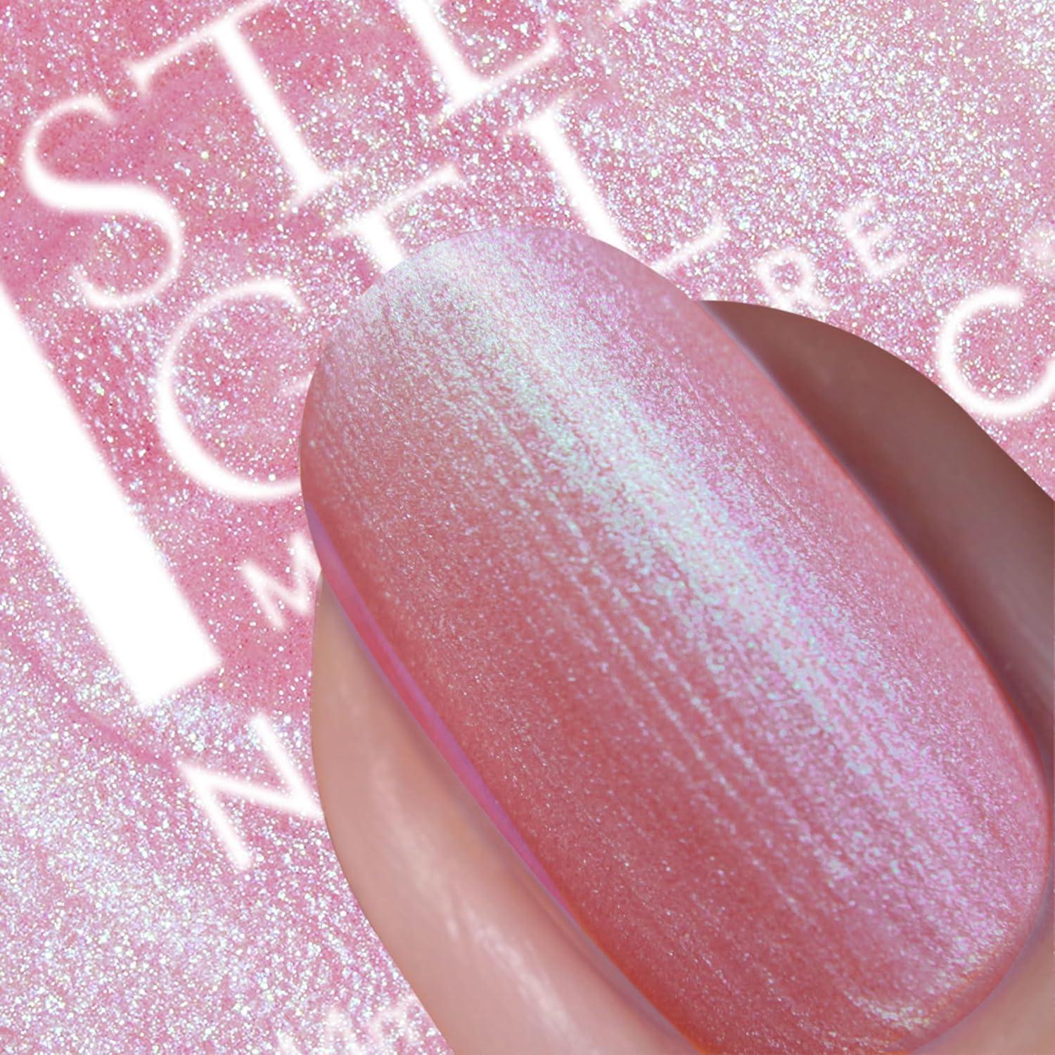 Esmalte de Uñas 4-en-1 Nails Inc Addison Rosa Iridiscente 13.93 ml