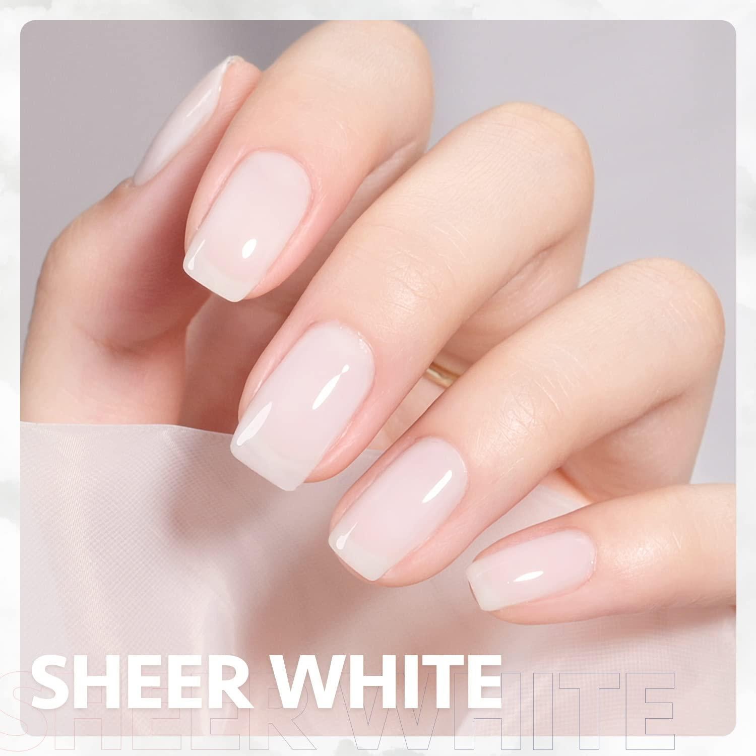 Gel de Uñas GAOY 16ml Blanco Translúcido Soak Off UV