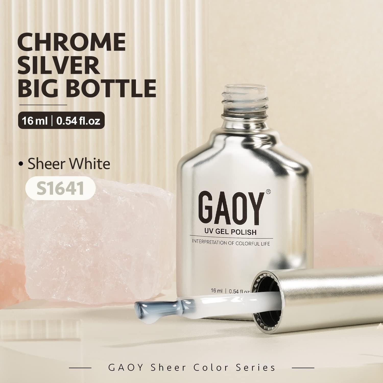 Gel de Uñas GAOY 16ml Blanco Translúcido Soak Off UV