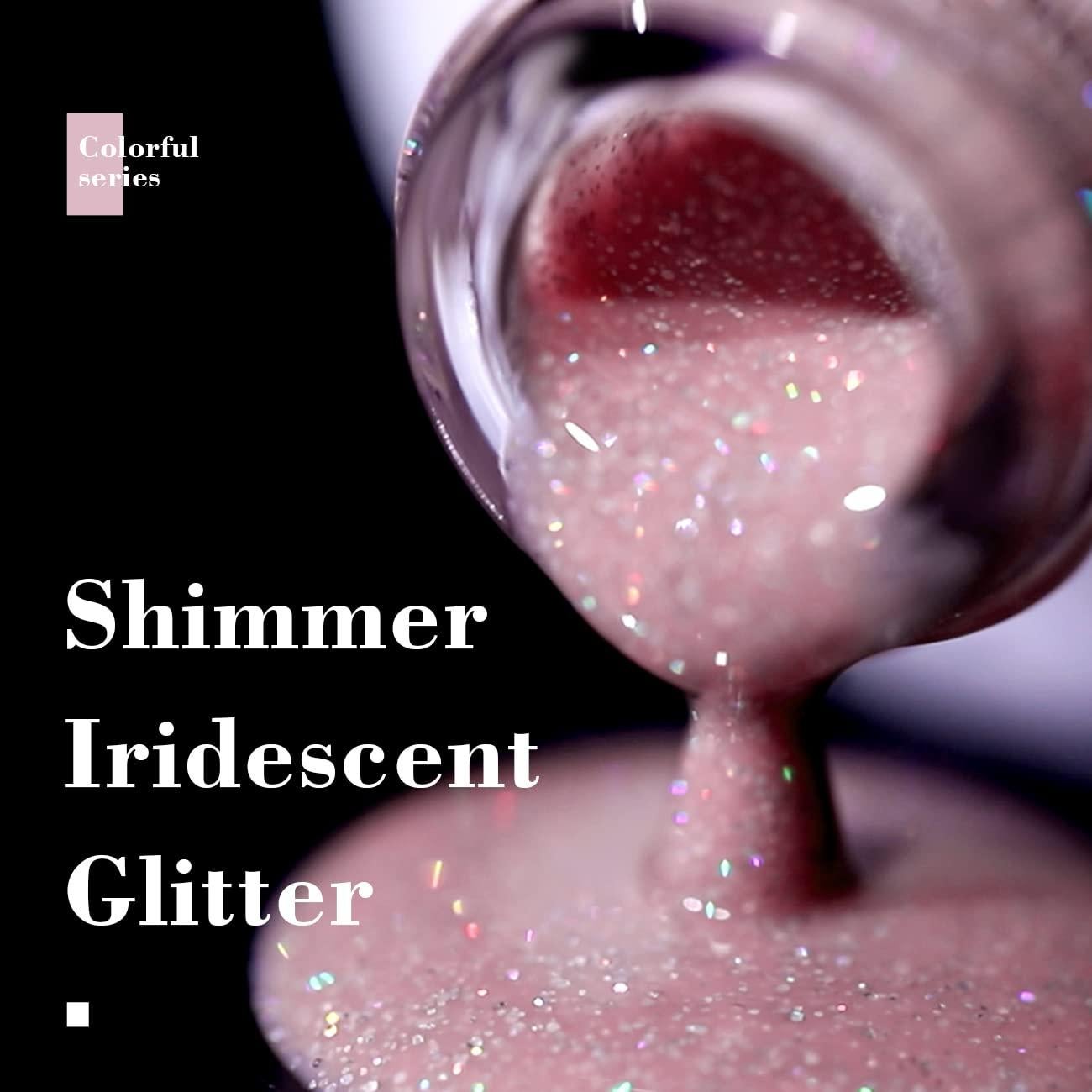 Esmalte de Gel Rosa Nude Brillo Arcoíris RARJSM 15ml