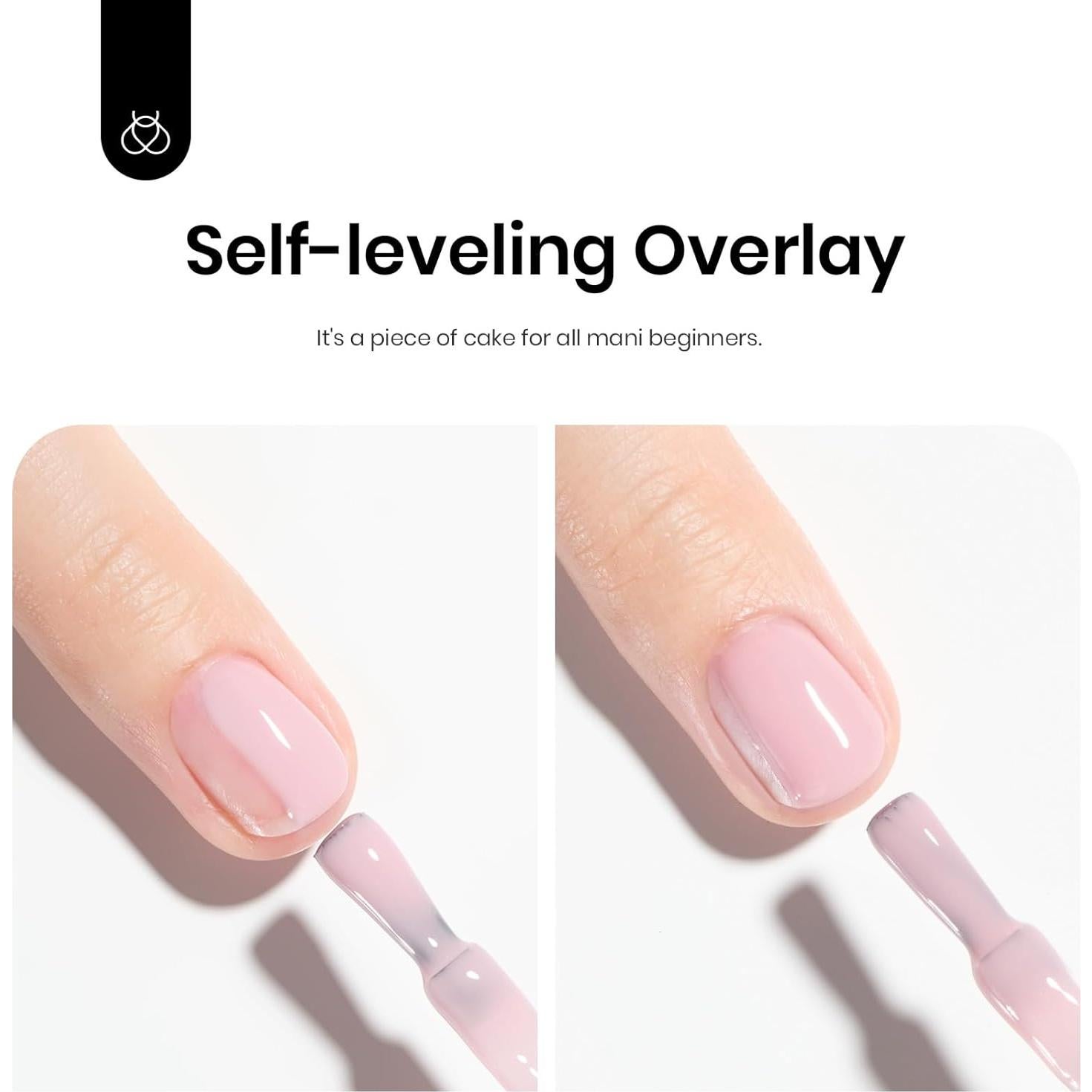 Esmalte de Uñas Gel Base Rosa Beetles 15ml 3 en 1 Constructor