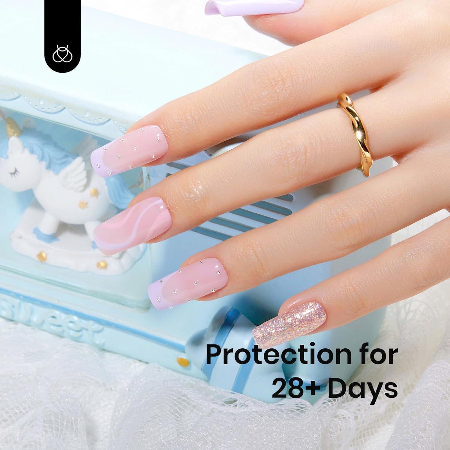 Esmalte de Uñas Gel Base Rosa Beetles 15ml 3 en 1 Constructor