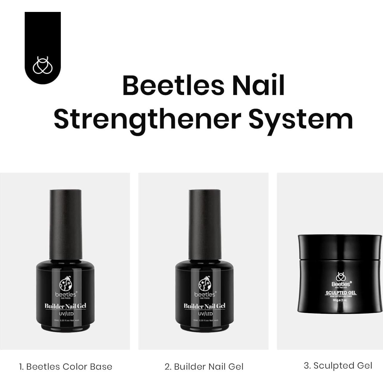 Esmalte de Uñas Gel Base Rosa Beetles 15ml 3 en 1 Constructor