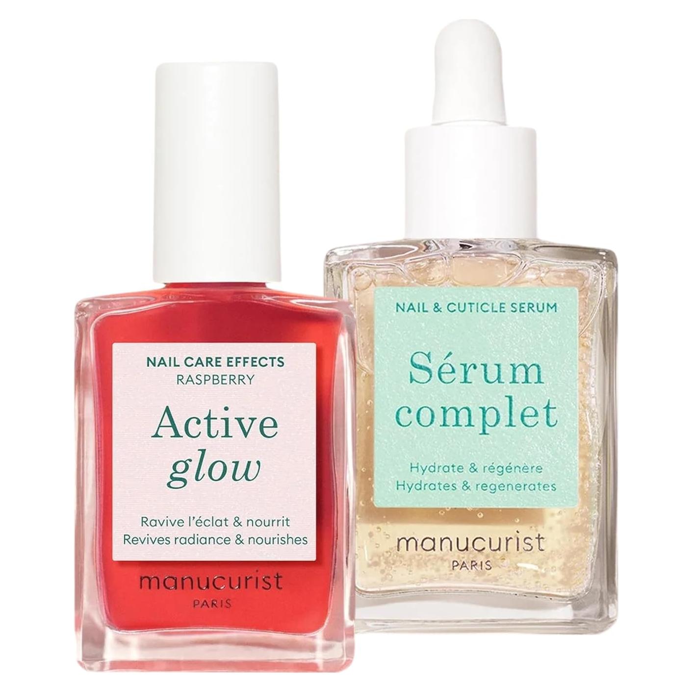 Set Manucurist Brillo Activo Frambuesa + Suero Completo 2 en 1