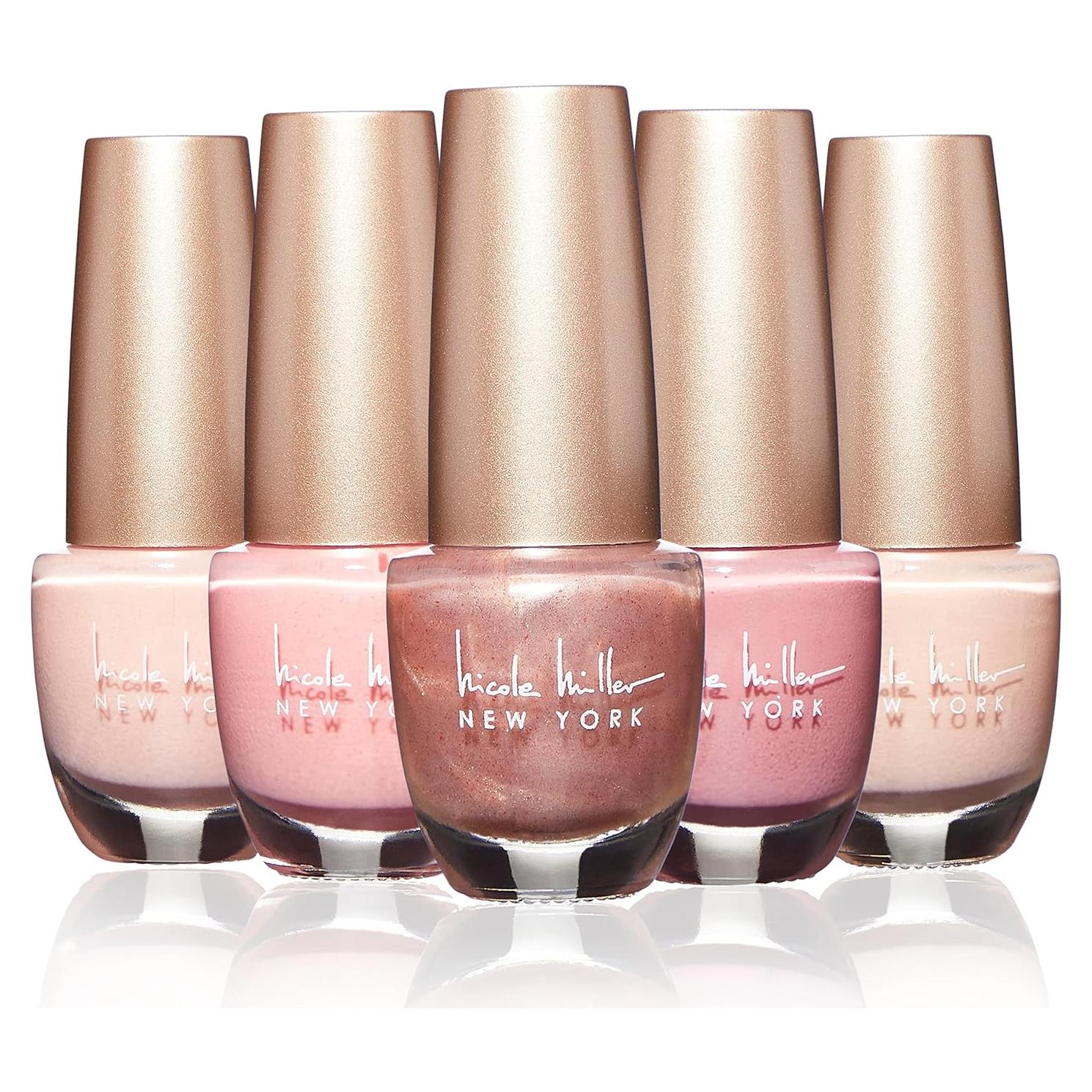 Esmaltes de Uñas Nicole Miller - 5 Piezas Rosados y Nude