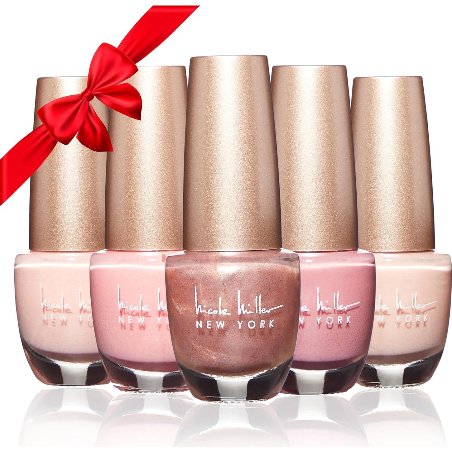 Esmaltes de Uñas Nicole Miller - 5 Piezas Rosados y Nude