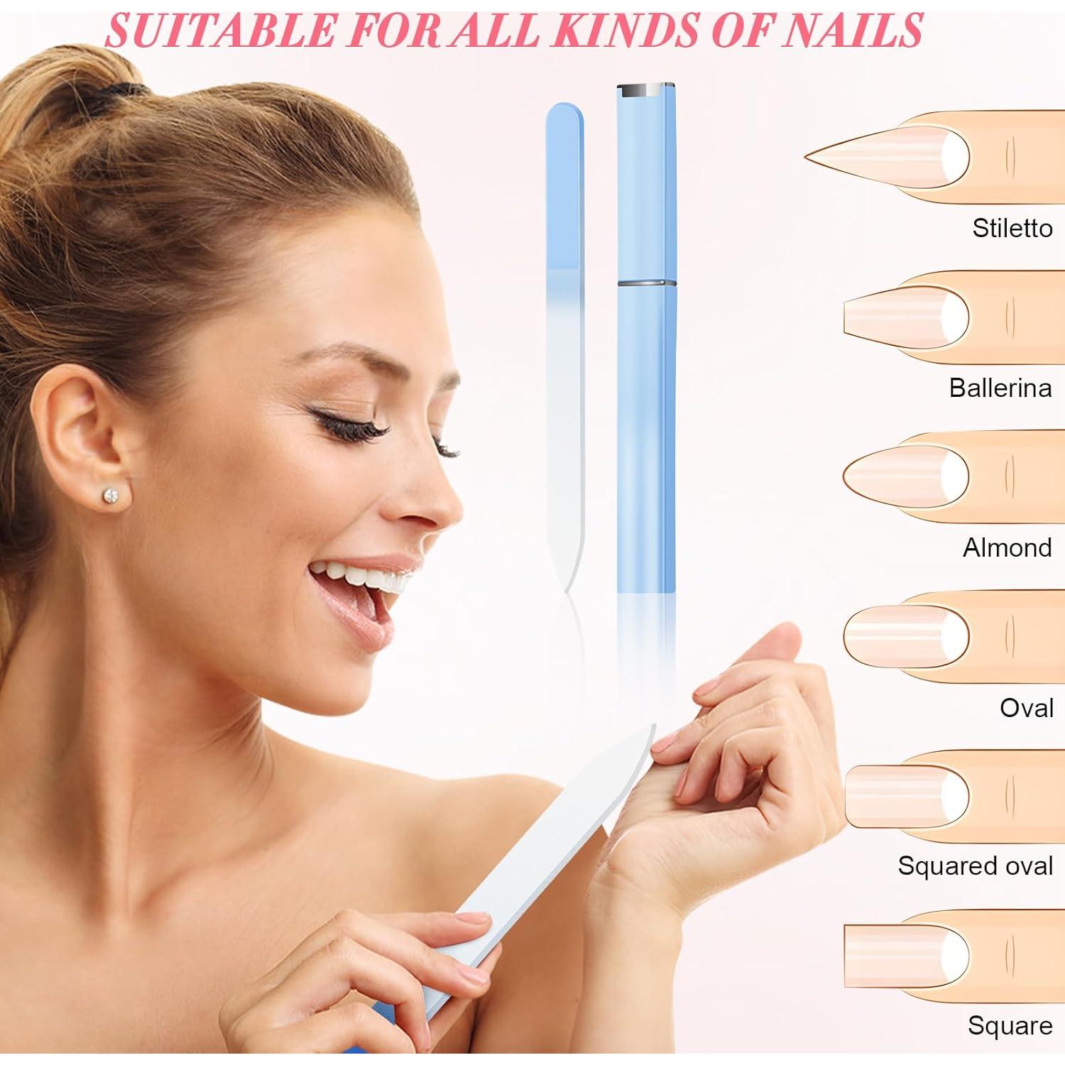 Set de Limas de Uñas de Cristal NICEMOVIC - 6 Piezas