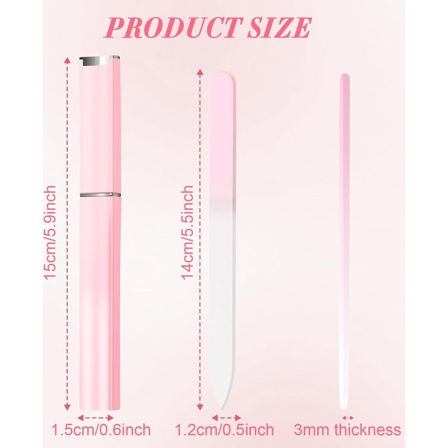 Set de Limas de Uñas de Cristal NICEMOVIC - 6 Piezas