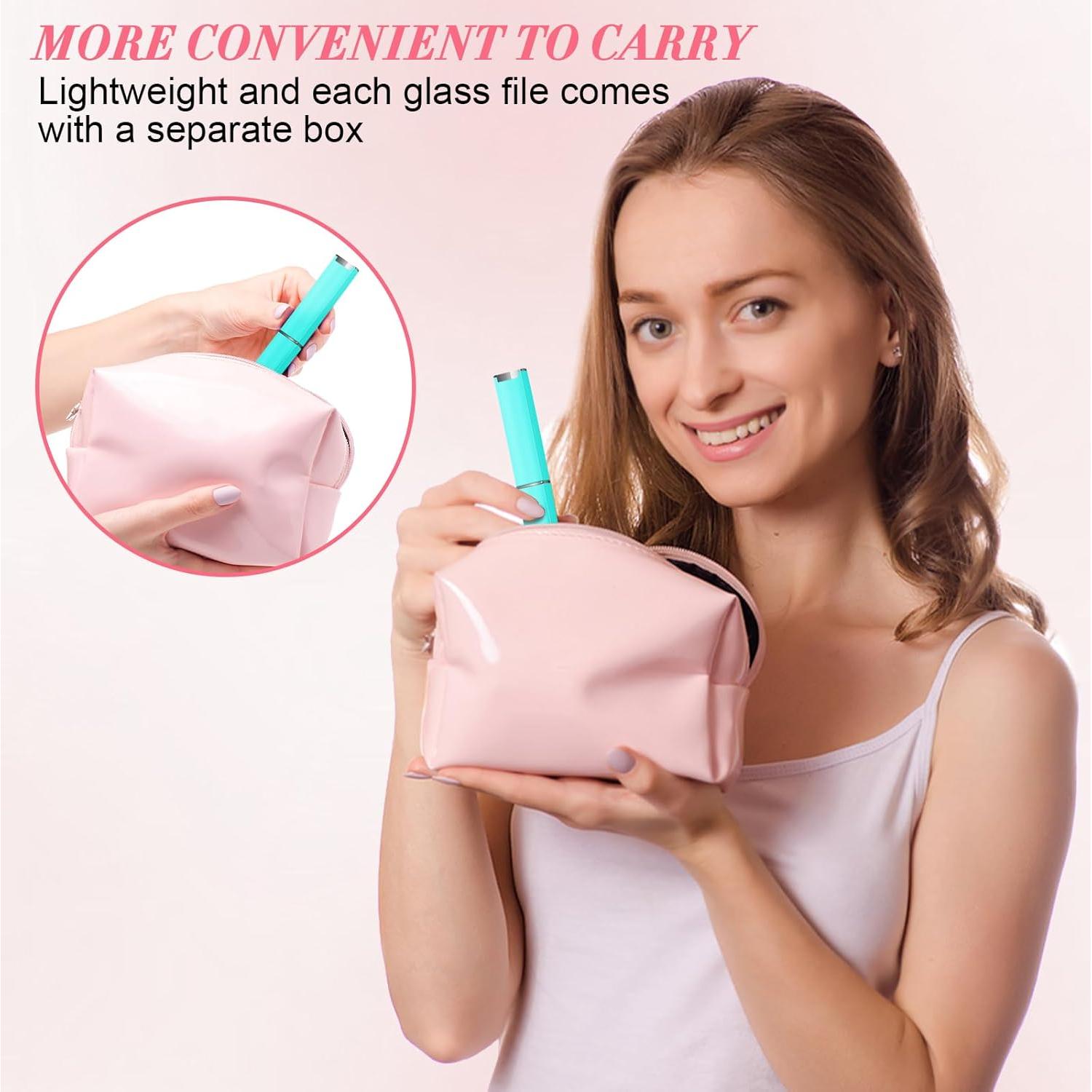 Set de Limas de Uñas de Cristal NICEMOVIC - 6 Piezas